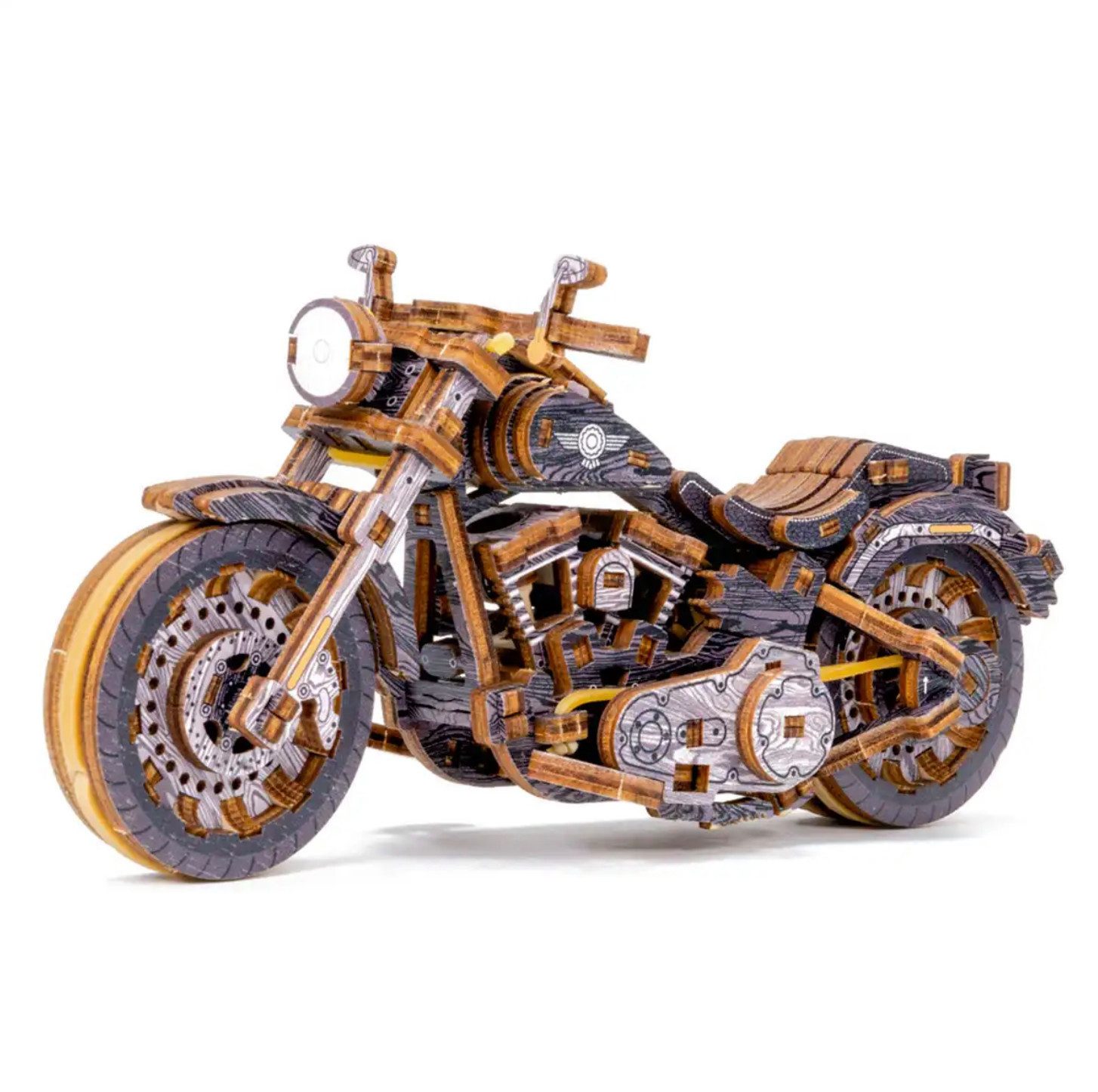 Wooden City 3D-Puzzle Holzmodell Motorrad Cruiser günstig online kaufen