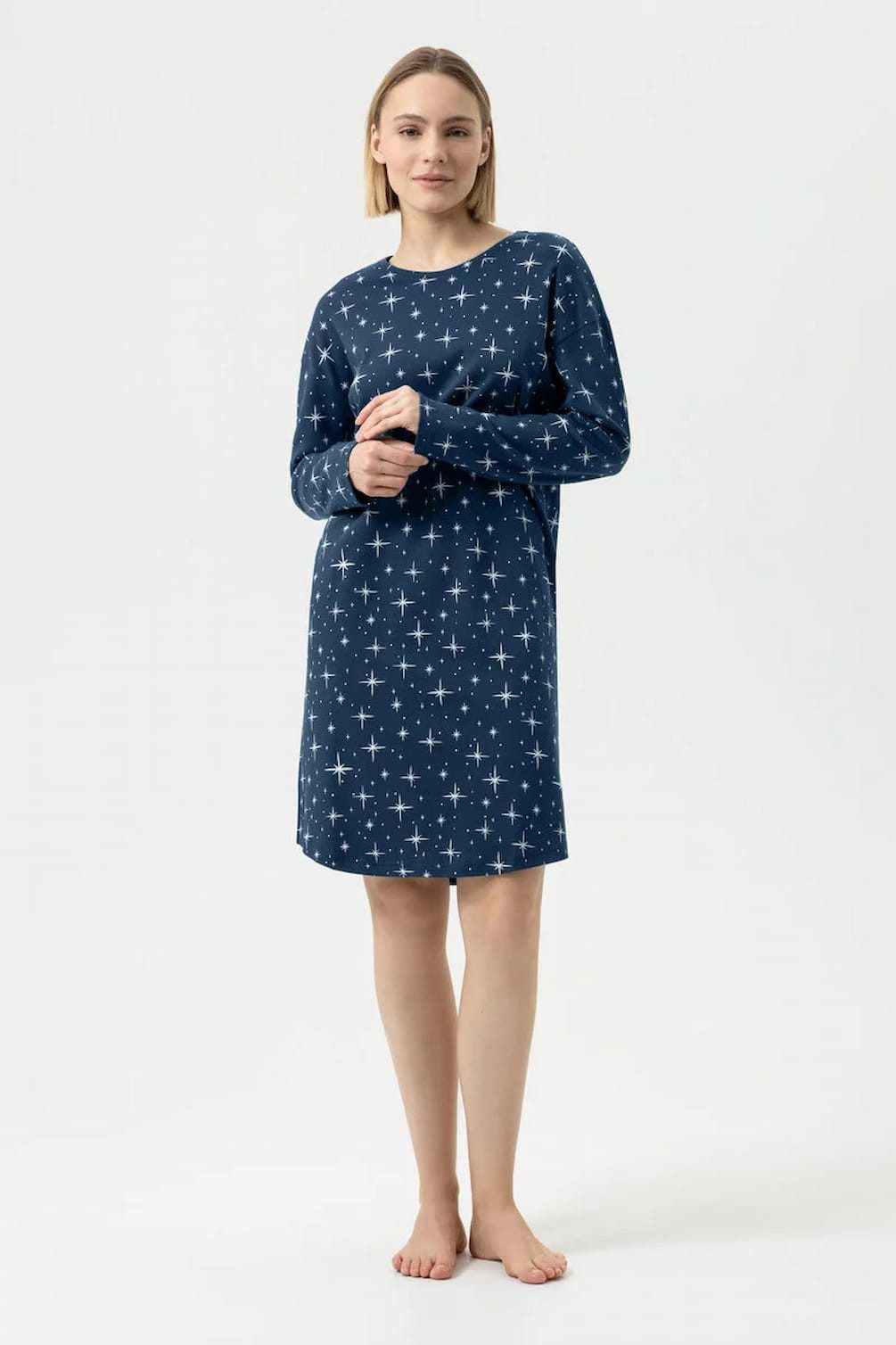 Mey Nachthemd Damen Nachthemd langarm POLAR SKY