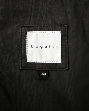 bugatti Lederjacke Pierre Bugatti - Herren Echtleder Lederjacke Lammleder schwarz Fell