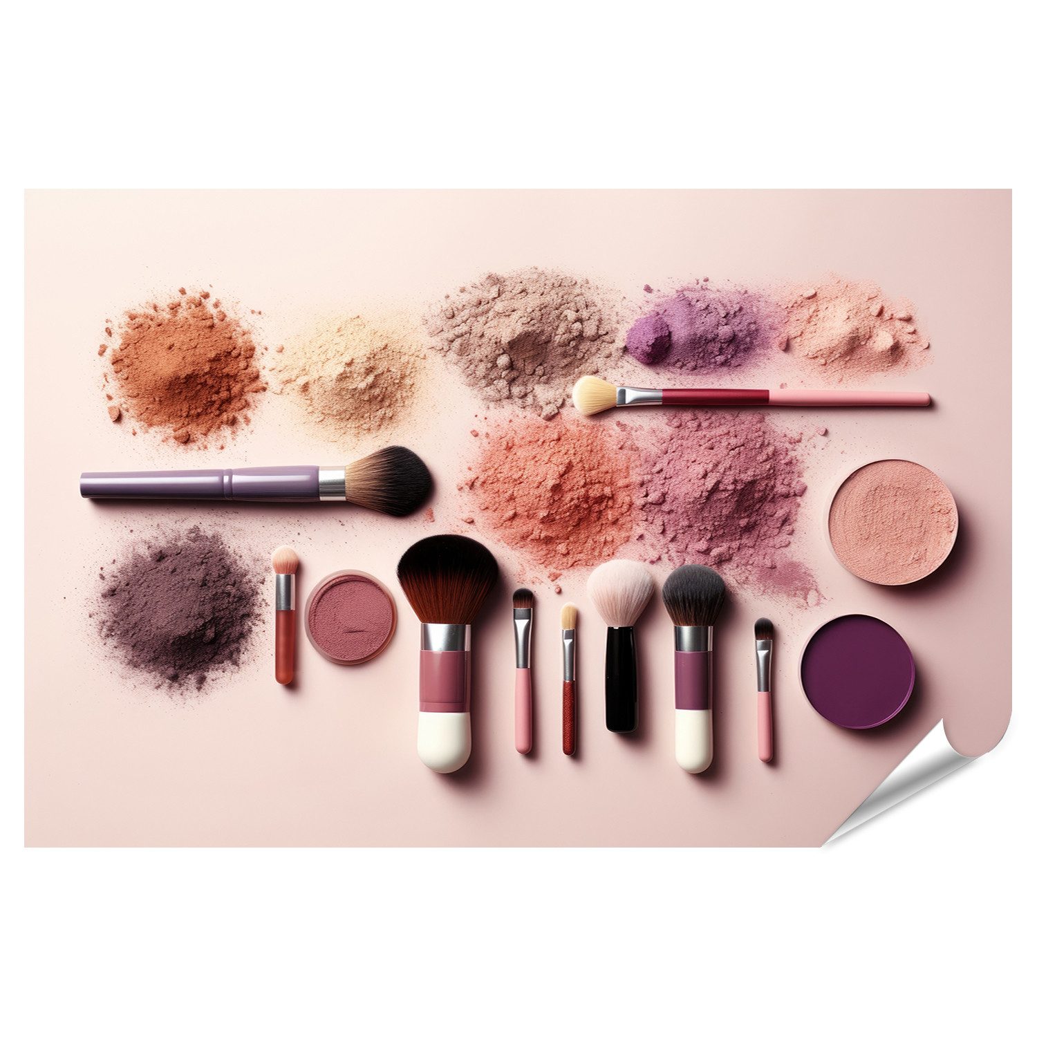 Poster Schönheit Make Up Set Schönheit Make Up Set Draufsicht Bilder