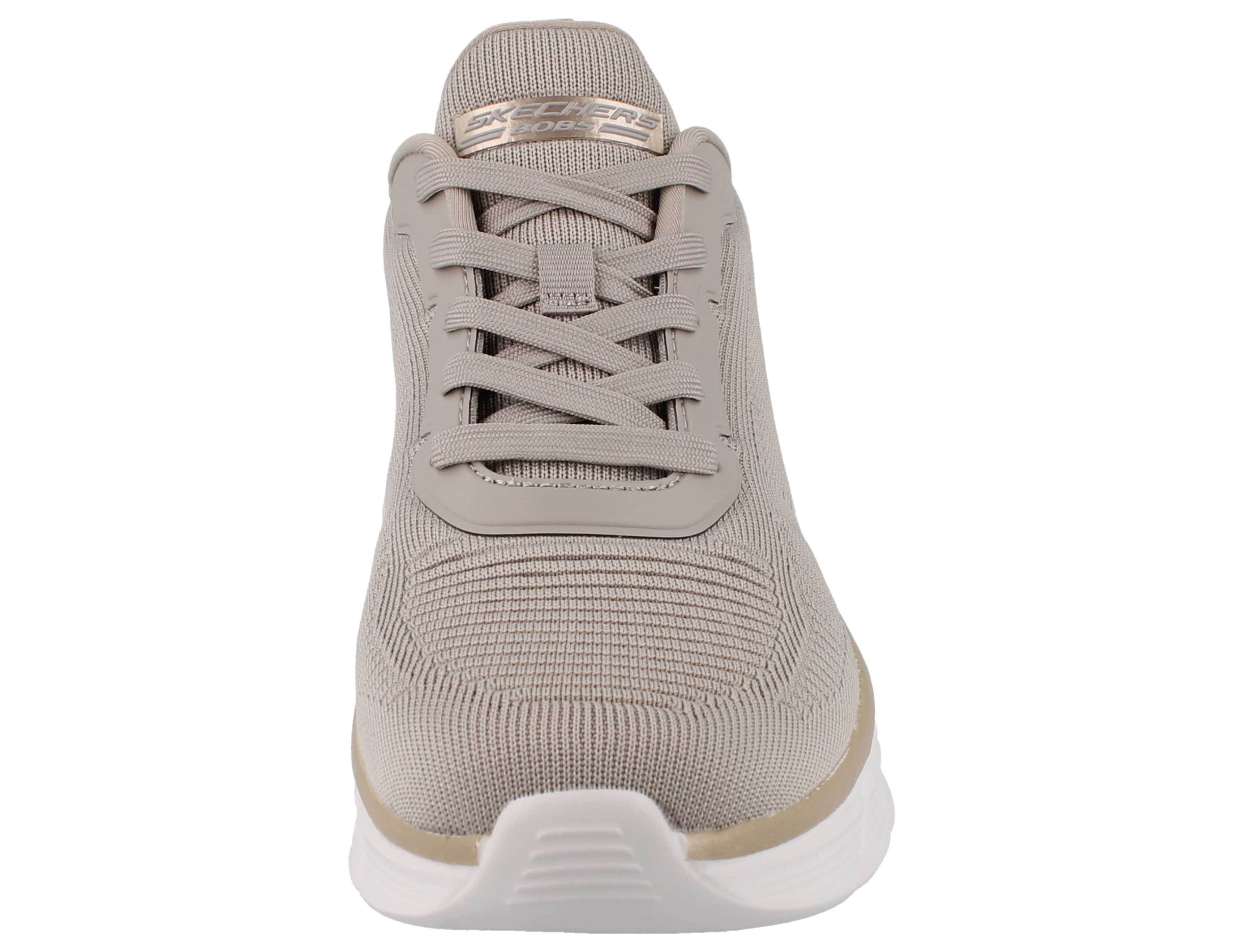 Skechers SKECHERS Bobs Flex Flying Damen Sneaker beige gold Textil vegan - Slipper Atmungsaktiv