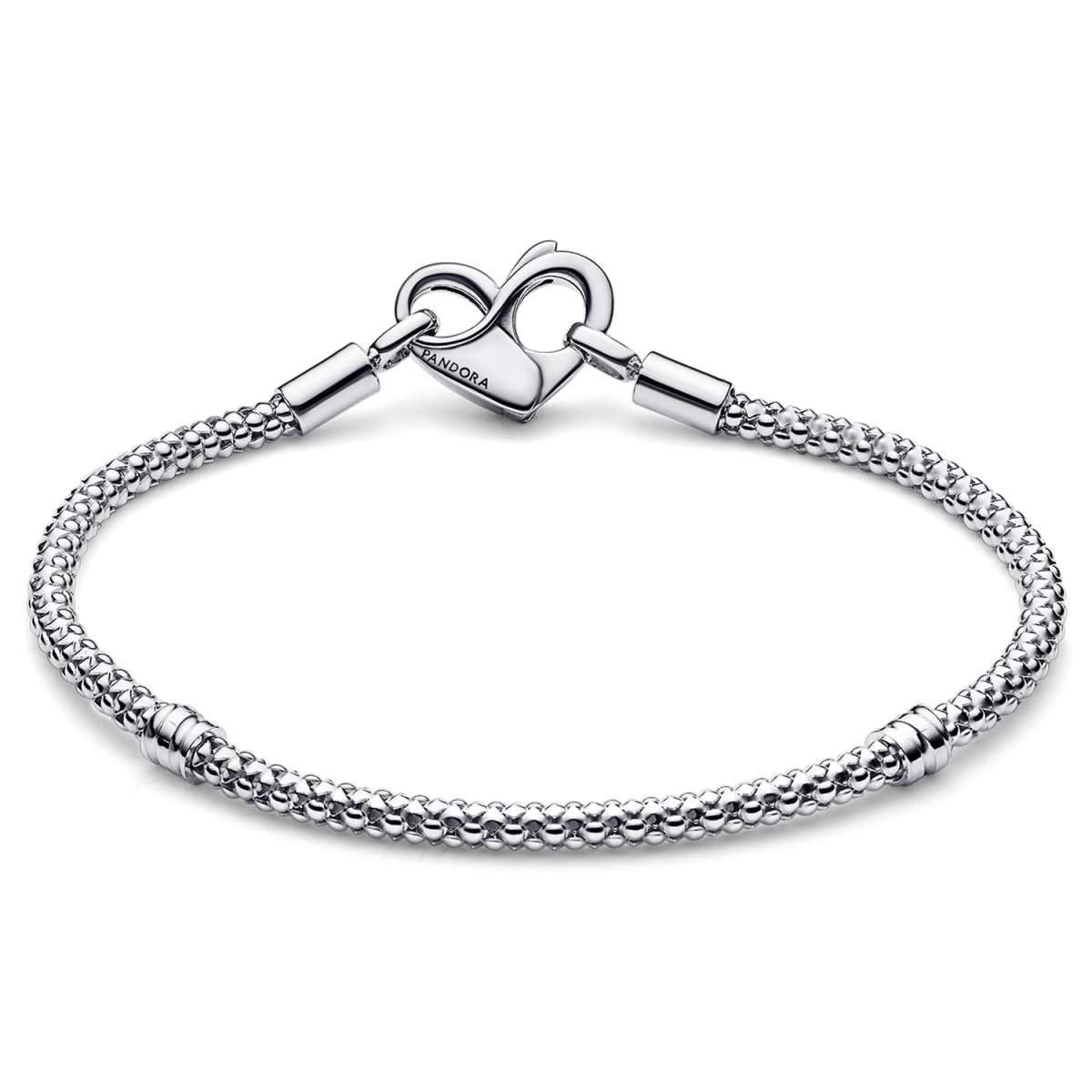Pandora Silberarmband 592453C00, Charm für Damen Silber 925 Nietenkette
