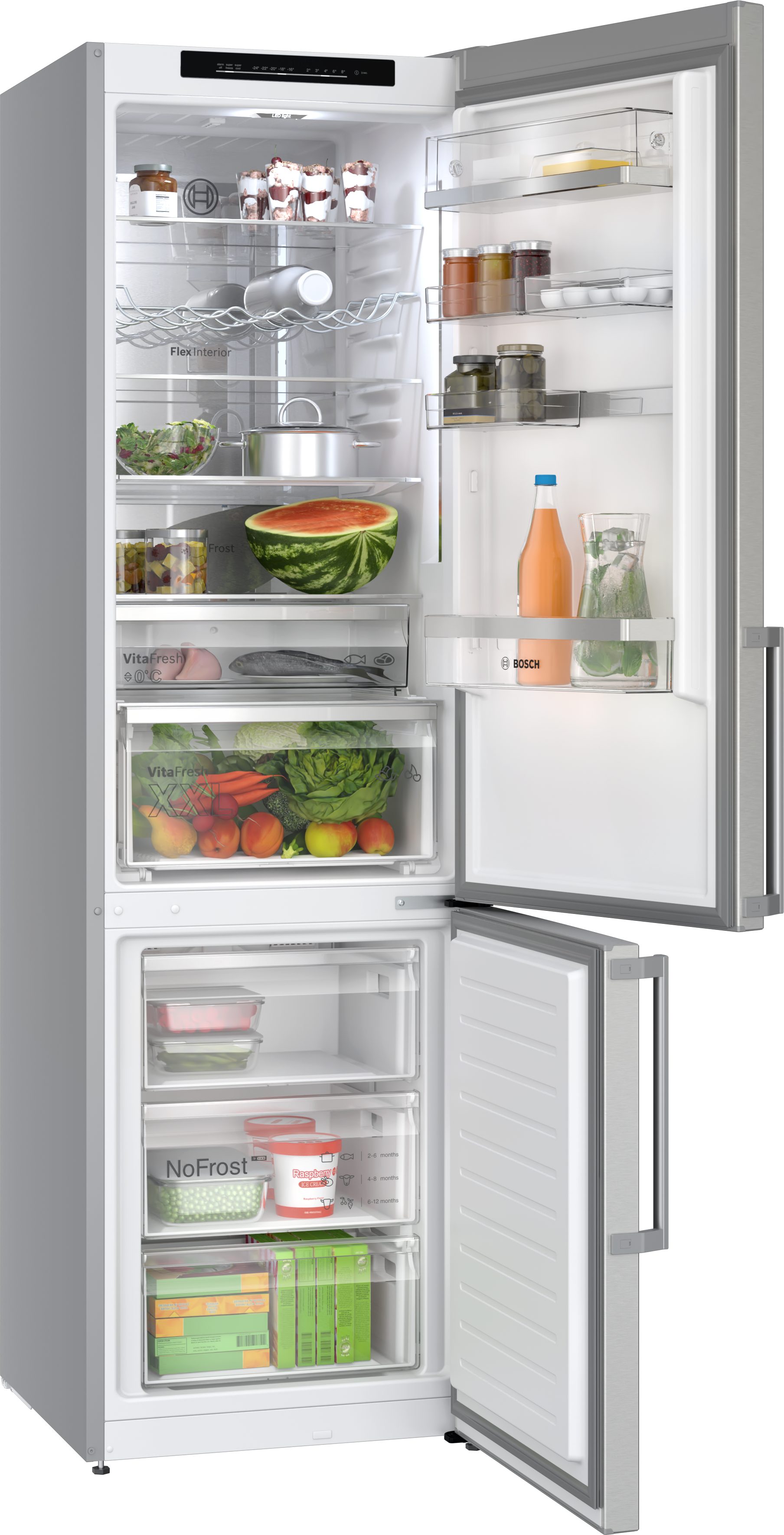 BOSCH Kühl-/Gefrierkombination Serie 6 KGN39AIAU, 203 cm hoch, 60 cm breit