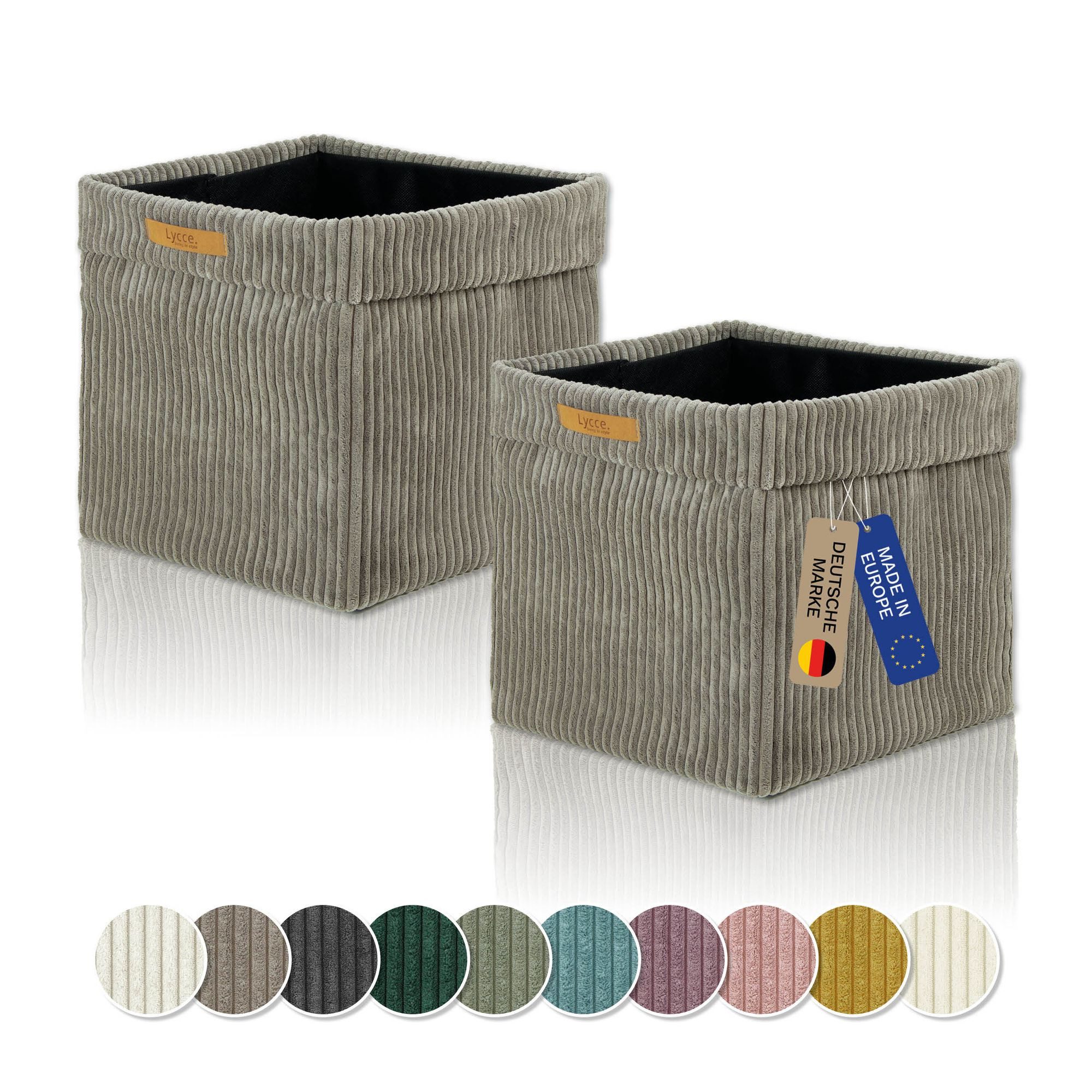 Lycce Regalkorb Kallax Boxen Cord 2er Set taupe, Aufbewahrungsbox faltbar 3 günstig online kaufen