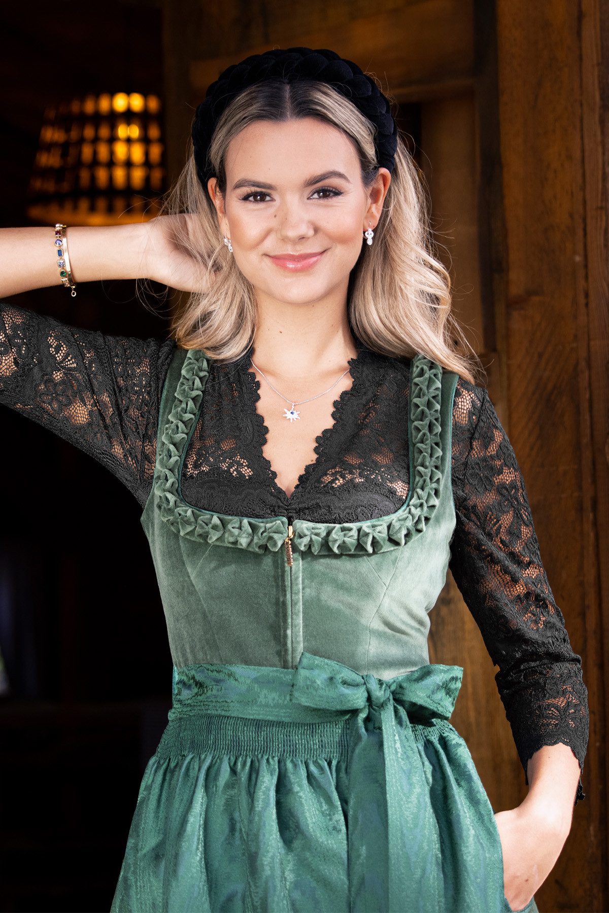 Nina Von C. Dirndlbluse Nina von C. Dirndl-Bluse Carina, 3/4 Arm - schwarz