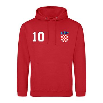 Youth Designz Kapuzenpullover Kroatien Herren Hoodie im Fußball Trikot Look mit trendigem Frontprint