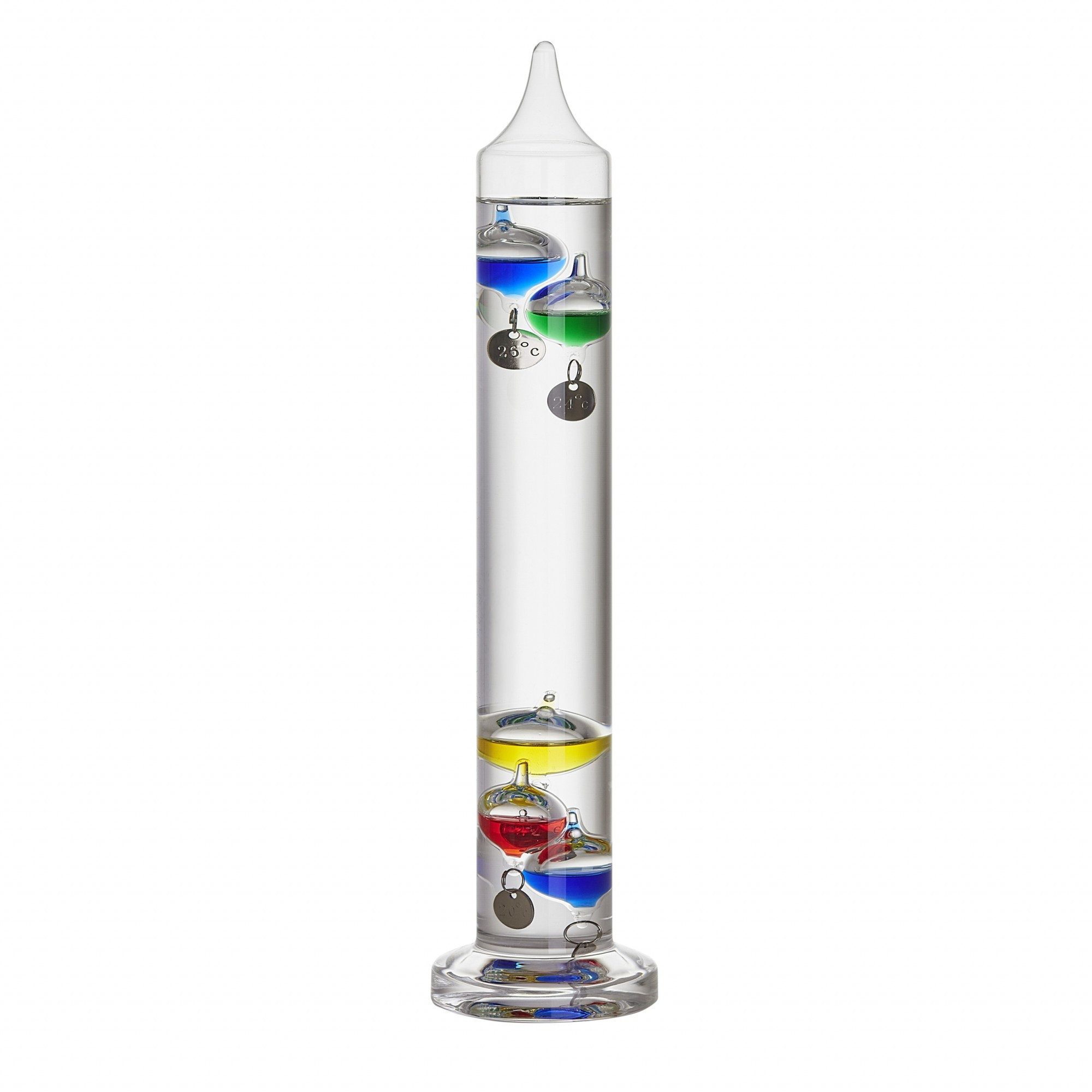 TFA Dostmann Raumthermometer Galileo Galilei Flüssigkeitsthermometer Glas mit 5 Kugeln, 1-tlg., Nach der Idee von Galileo Galilei gefertigt