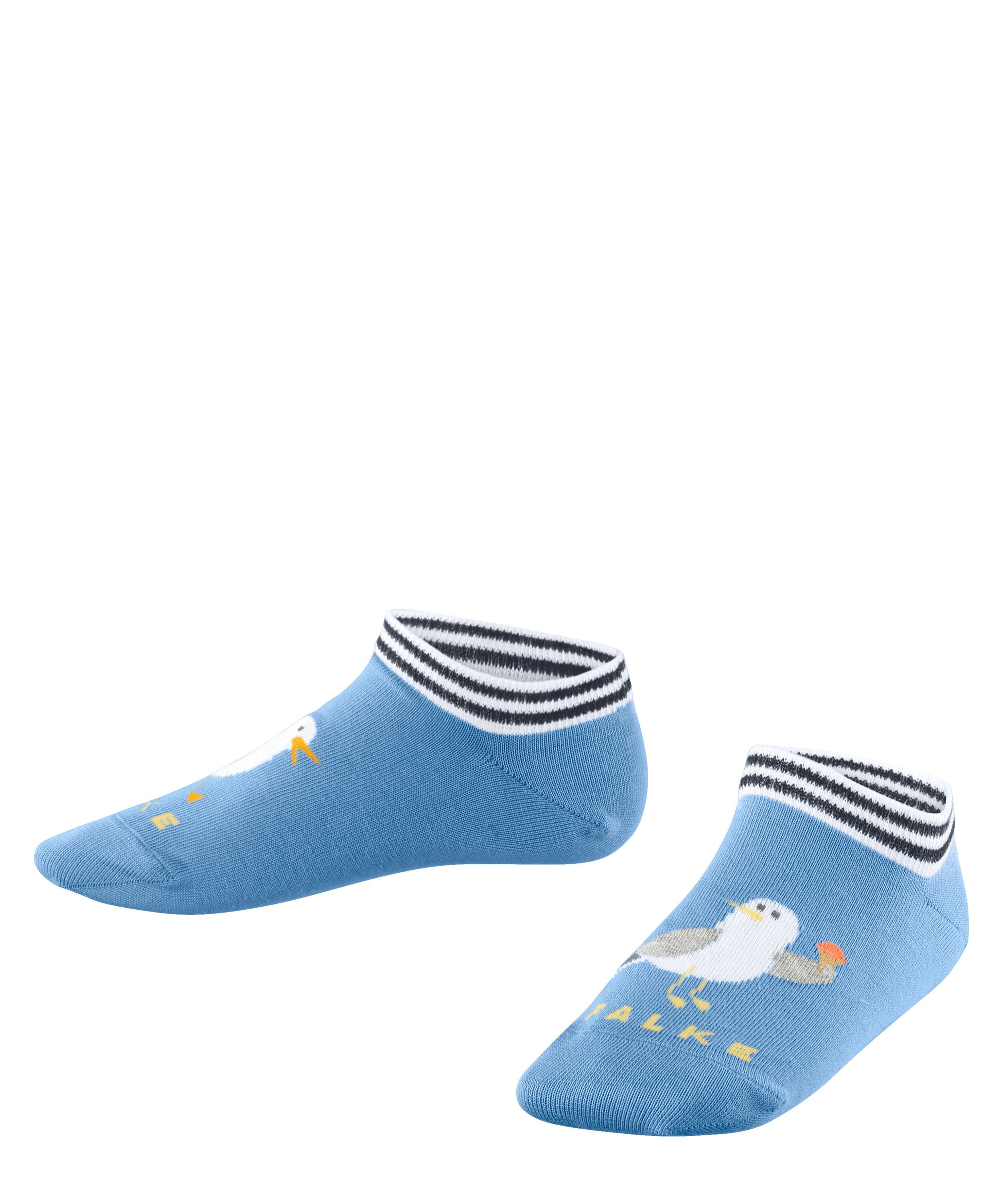 (1-Paar) FALKE skyblue hautschmeichelnder Baumwolle Seagull Sneakersocken aus Icecream (6033)