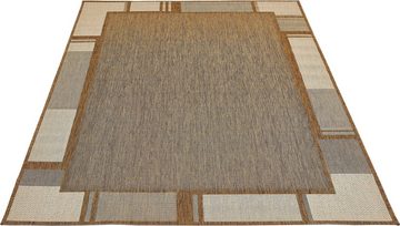 Teppich New Orleans 2, Andiamo, rechteckig, Höhe: 5 mm, Flachgewebe, mit Bordüre, In- und Outdoor geeignet, Wohnzimmer