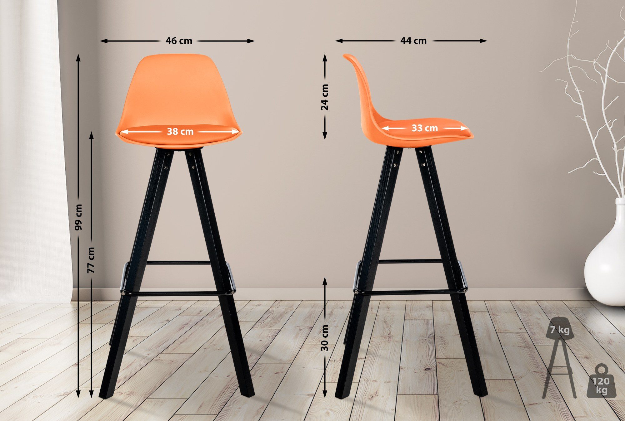 CLP Barhocker Corbin Square, Kunstleder-Bezug, Gestell günstig online kaufen