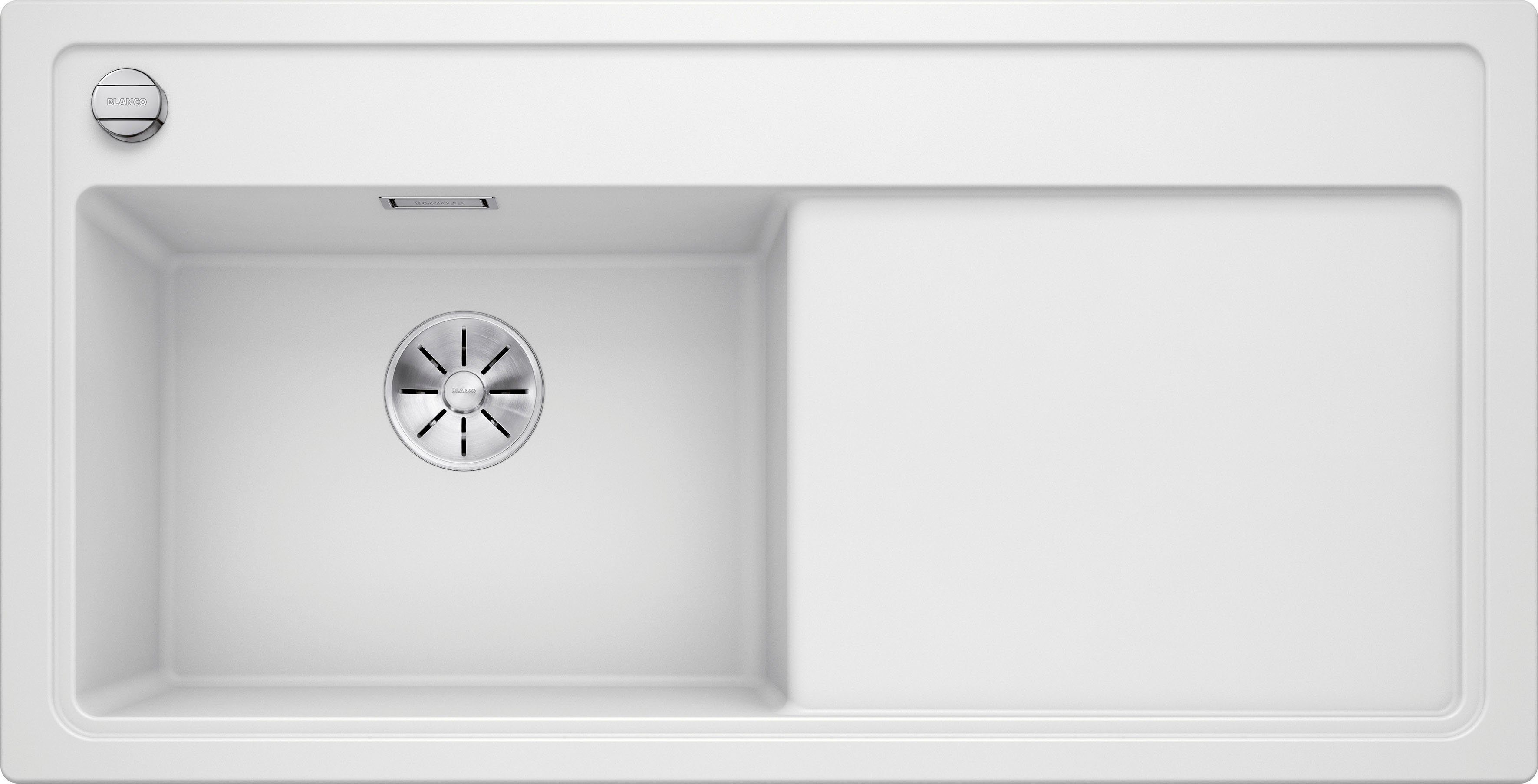 Blanco Küchenspüle ZENAR XL 6 S, rechteckig, 100/51 cm, (Set), Mit Ablauffernbedienung weiß