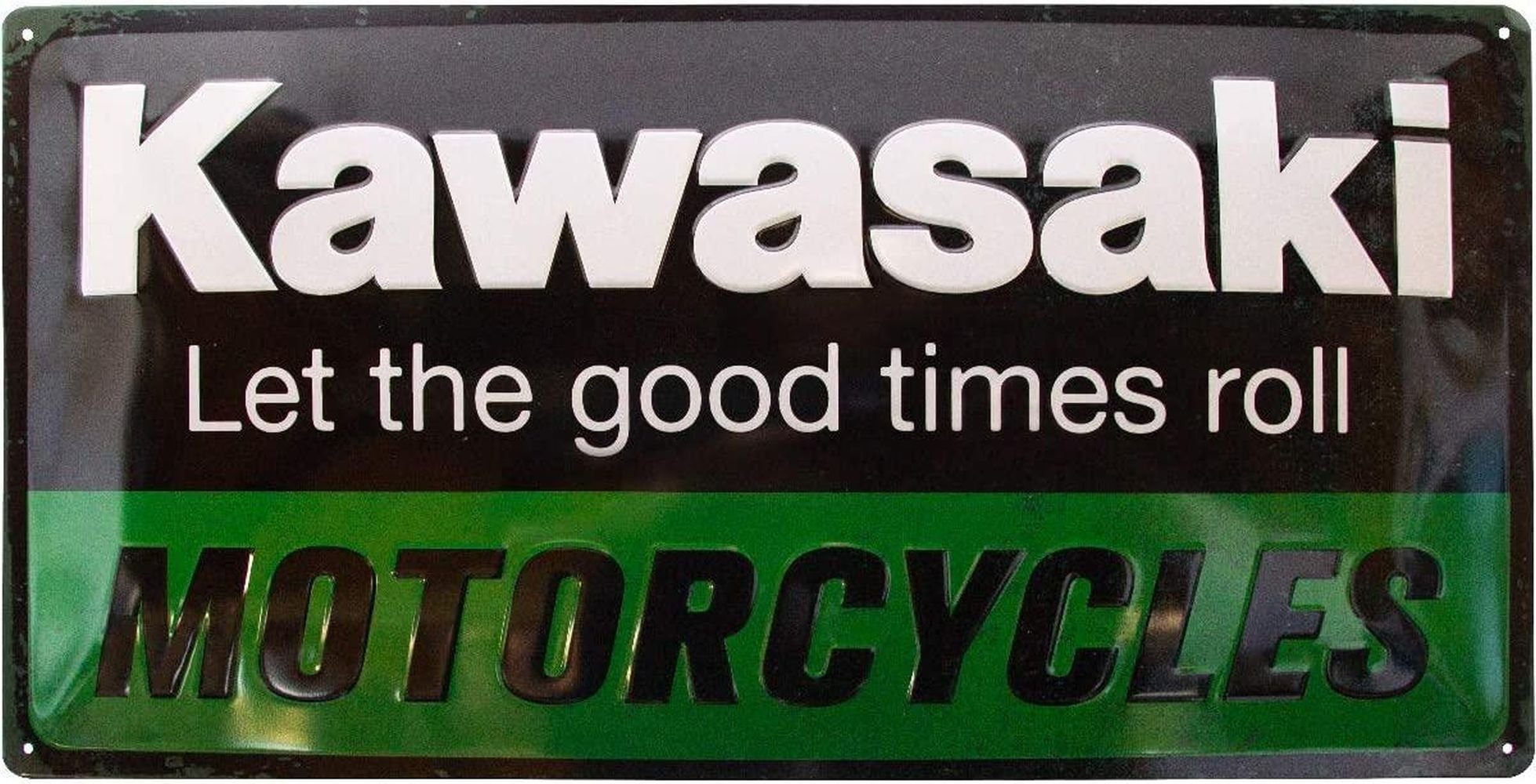 Metallschild Blechschild 25 x 50cm - Kawasaki - Kawasaki Motorcycles
