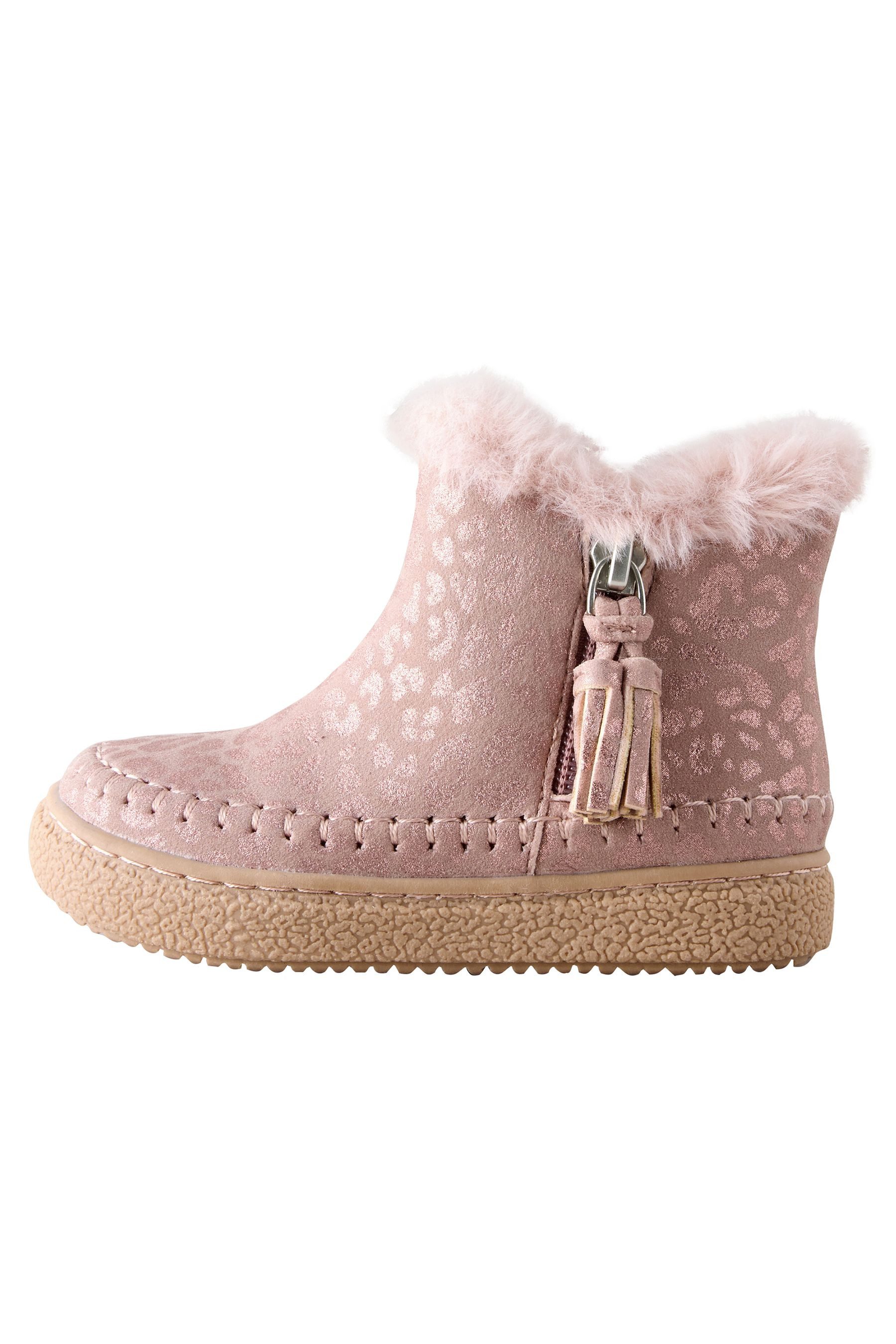 Next Reißverschluss-Stiefeletten mit Kunstfellfutter Stiefelette (1-tlg) günstig online kaufen