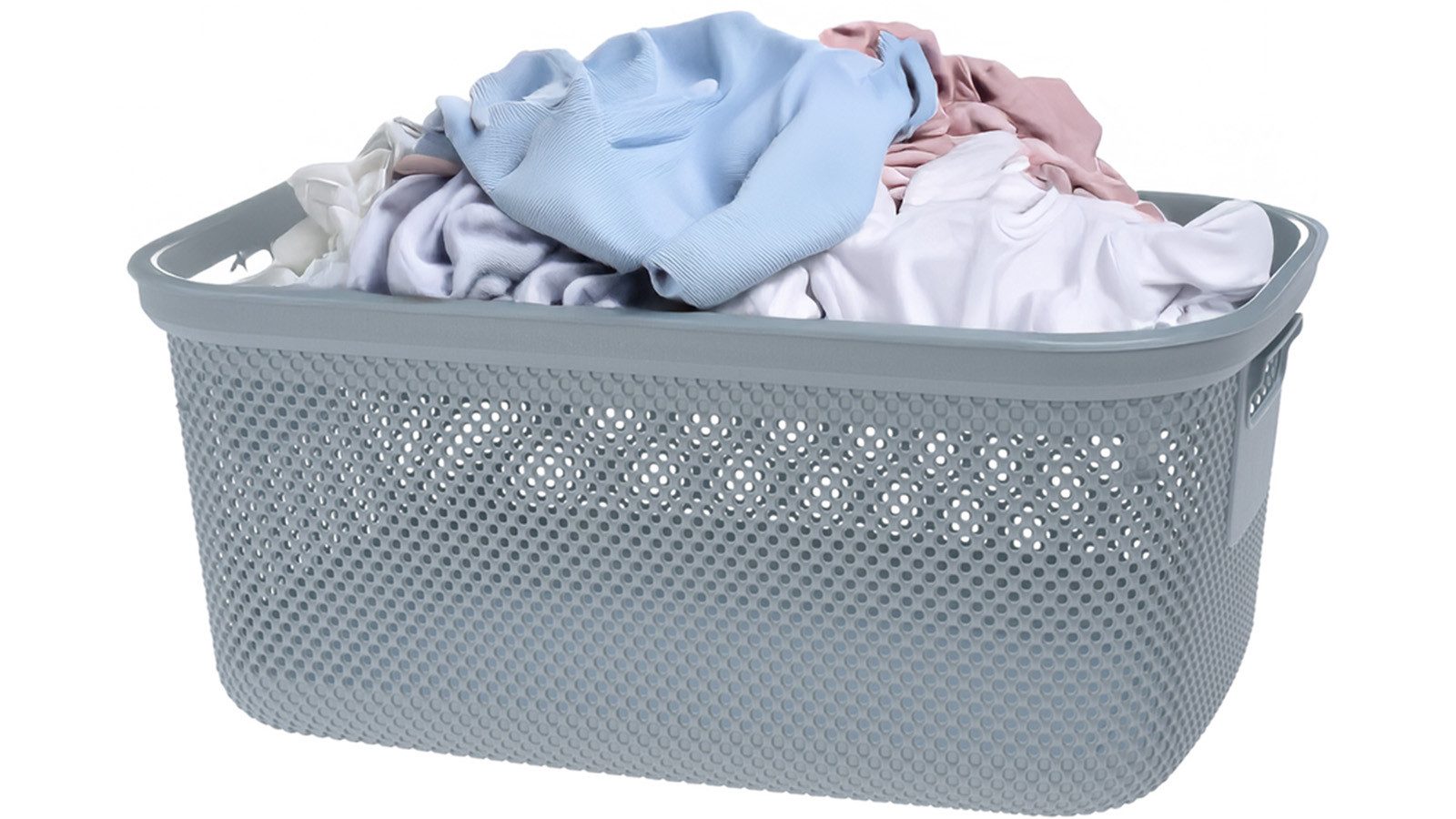 Koopman Wäschekorb Wäschewanne Kunststoff 30 L 2 er Set (Set, 2 St., Packung), 4 Farben, Hellblau, 30L, Wäschebehälter, Kunststoff