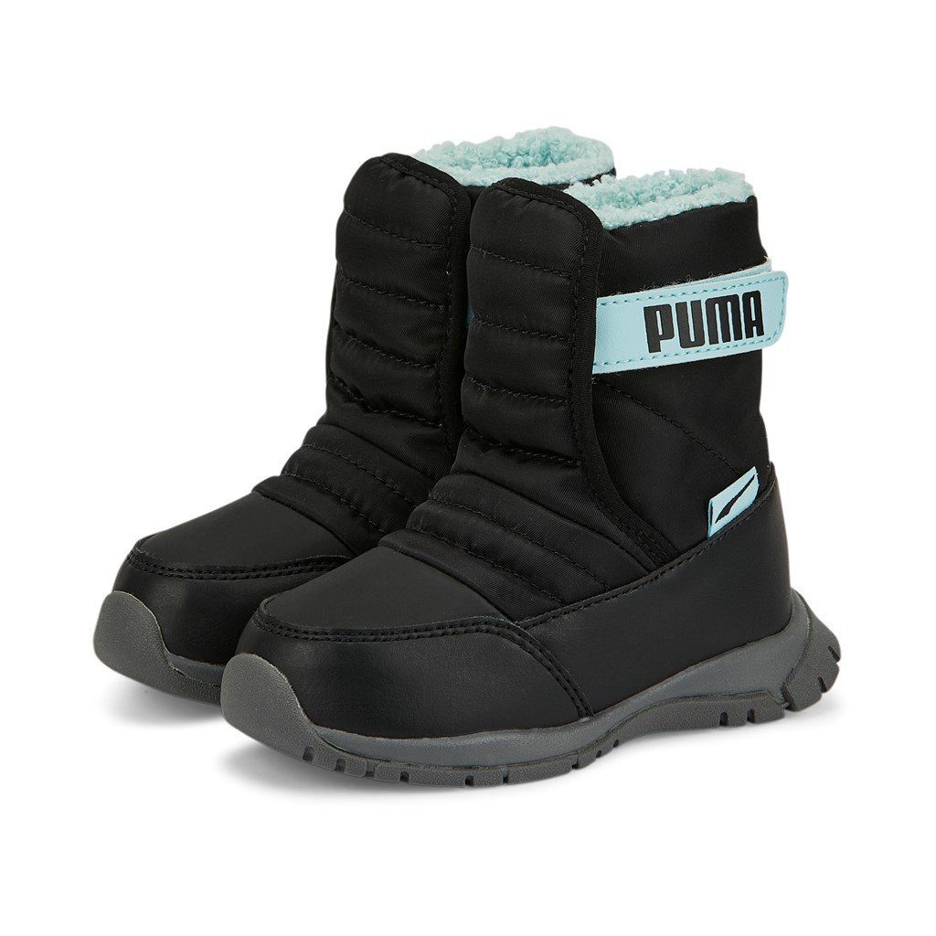 PUMA Winterstiefel Nieve (wasserabweisend/gefüttert) schwarz/hellblau Sneaker