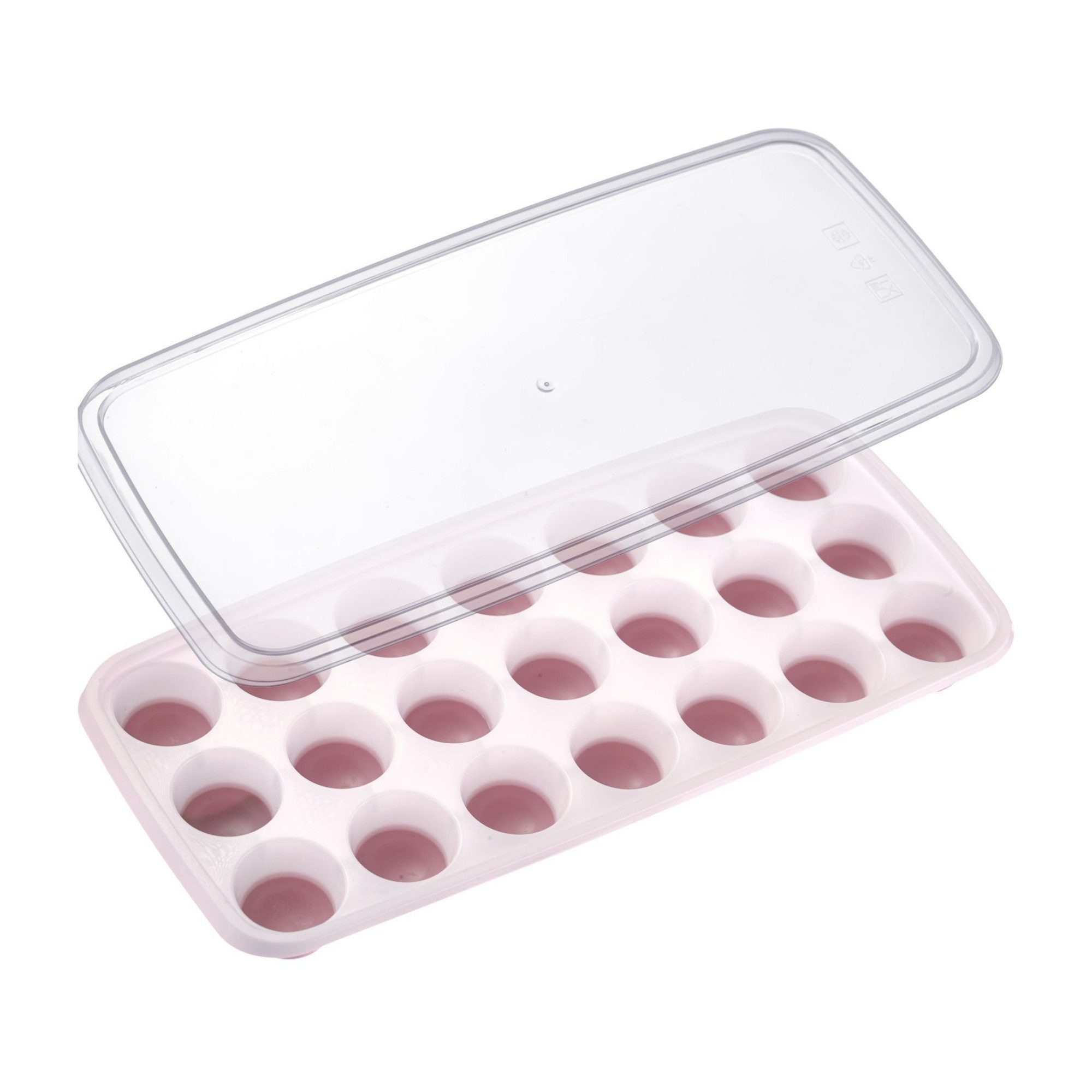 Thiru Eiswürfelform 2er Set mit Deckel, BPA-Frei, spülmaschinengeeignet, flexibler Formboden, Deckel