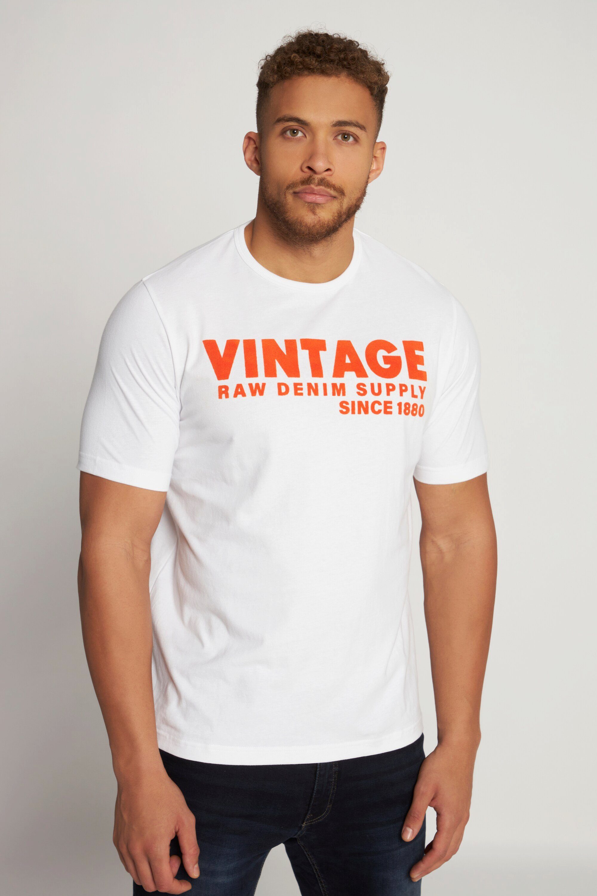 Print T-Shirt Vintage T-Shirt JP1880 Halbarm Rundhals