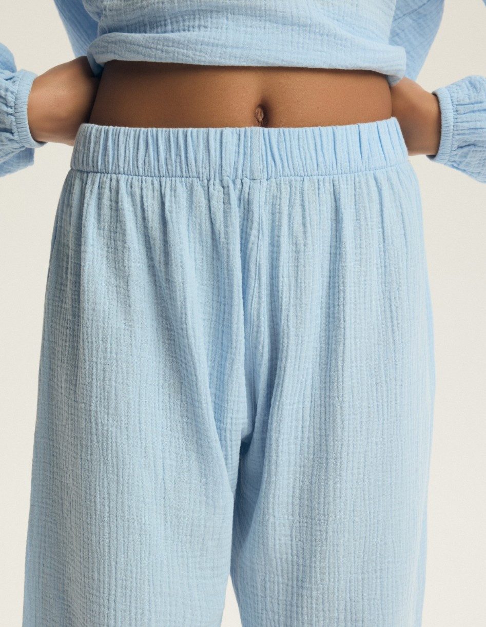 Henderson Schlafanzug Schlafanzug Langarm Rundhalsausschnitt Joggerhose Musselin Print Eleni (2 tlg) – Bild 4 von 5