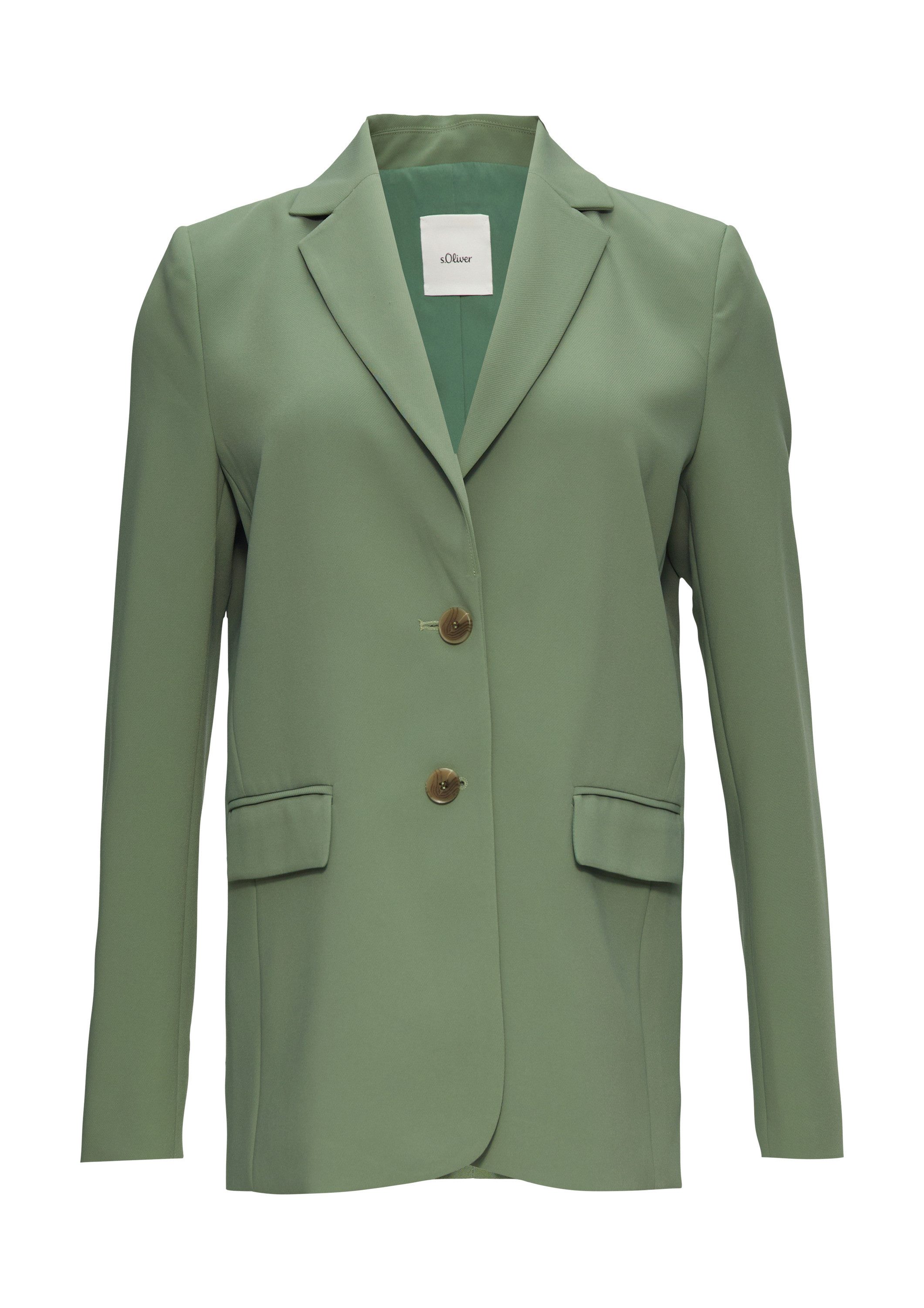 s.Oliver Jackenblazer Indoor-Blazer Longblazer aus Twill mit Reverskragen günstig online kaufen