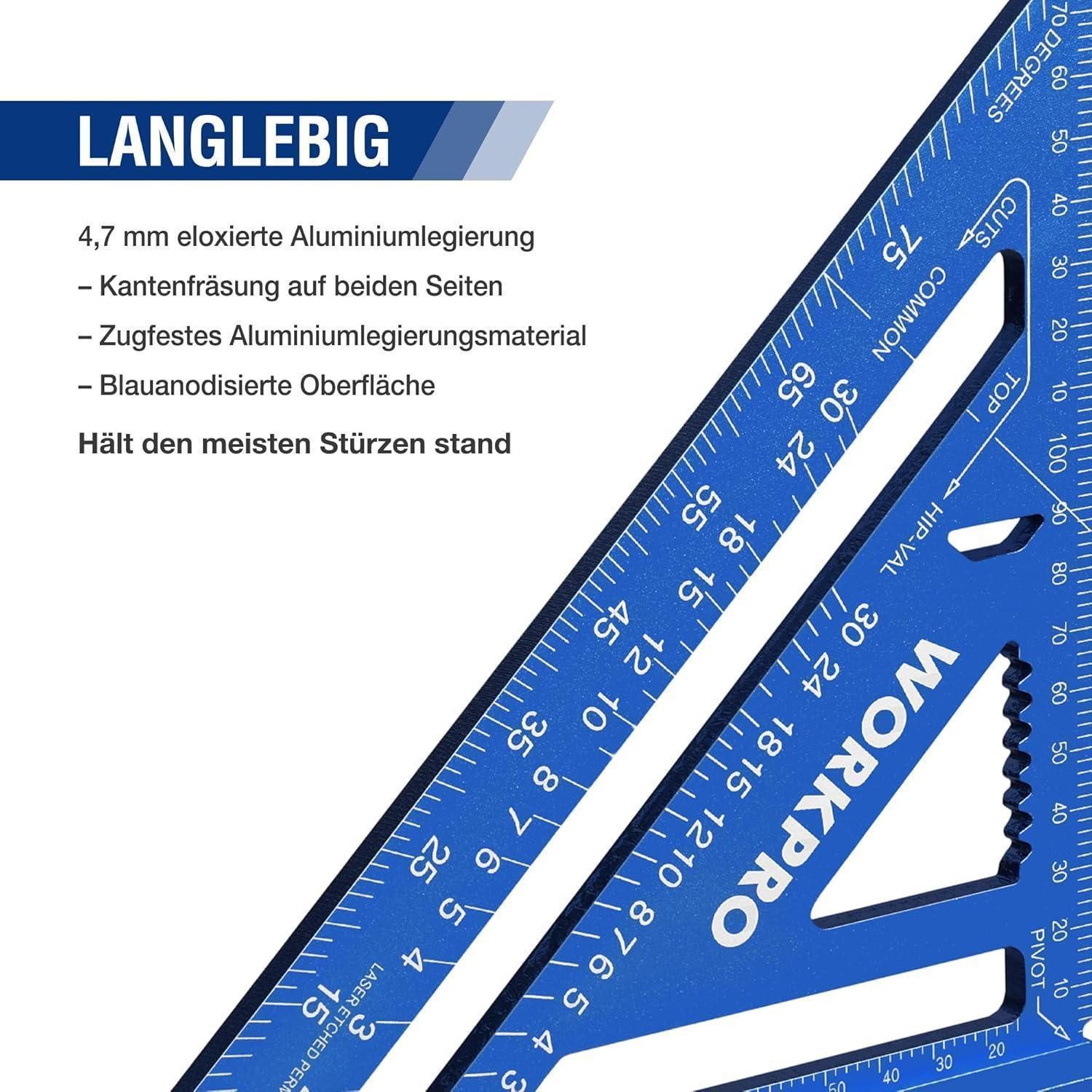 LuxusKollektion Zimmermannswinkel Zimmermannswinkel Multifunktional Winkelmesser 180mm