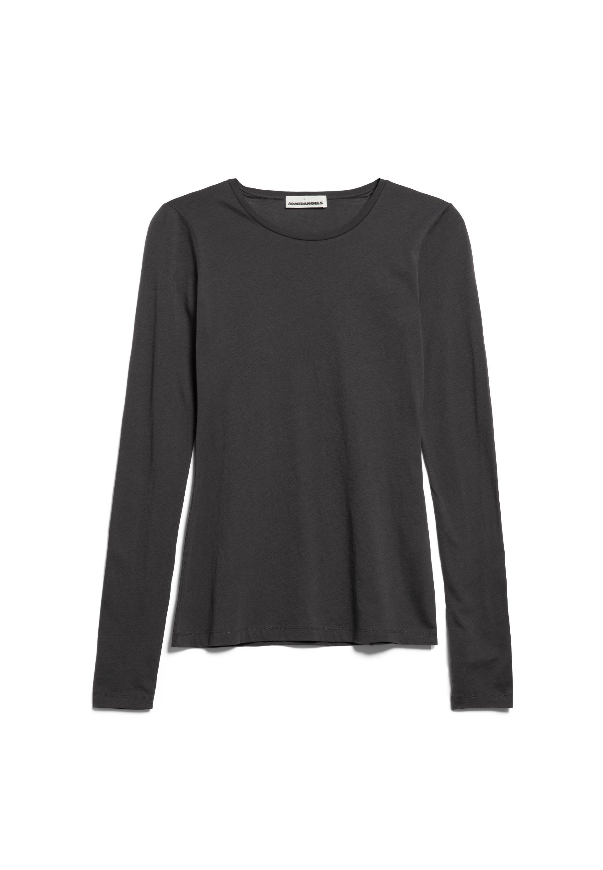 Damen (1-tlg) SOFT graphite Longsleeve Armedangels Details Keine ENRICCAA