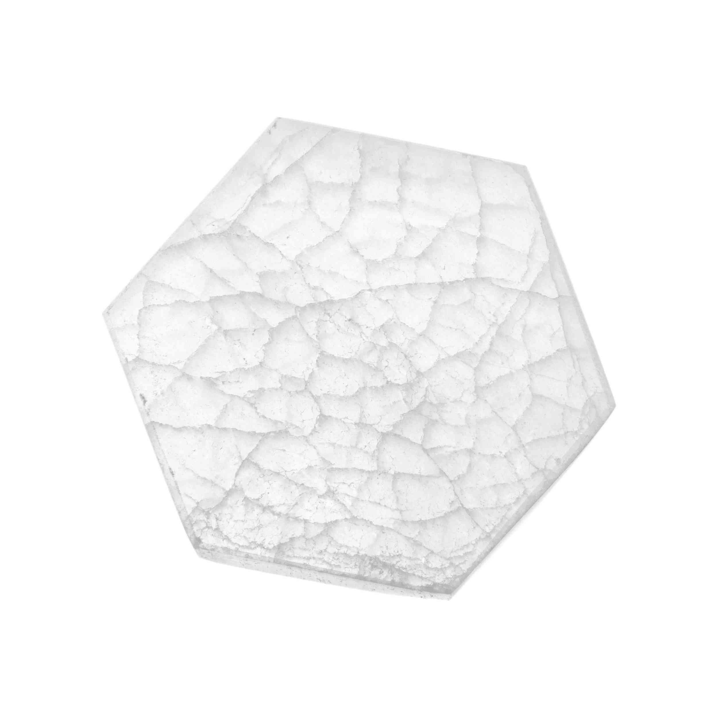 NKlaus Edelstein Selenit Platte – Hexagon für Edelsteine & Reiki, Meditation
