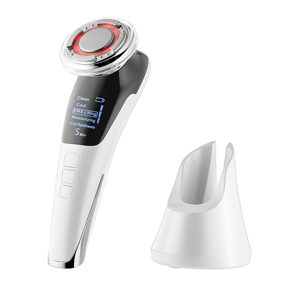 Gesichtsmassagegerät EMS Anti-Aging Photonen- Vibrationsgerät,LED Licht Photonentherapie