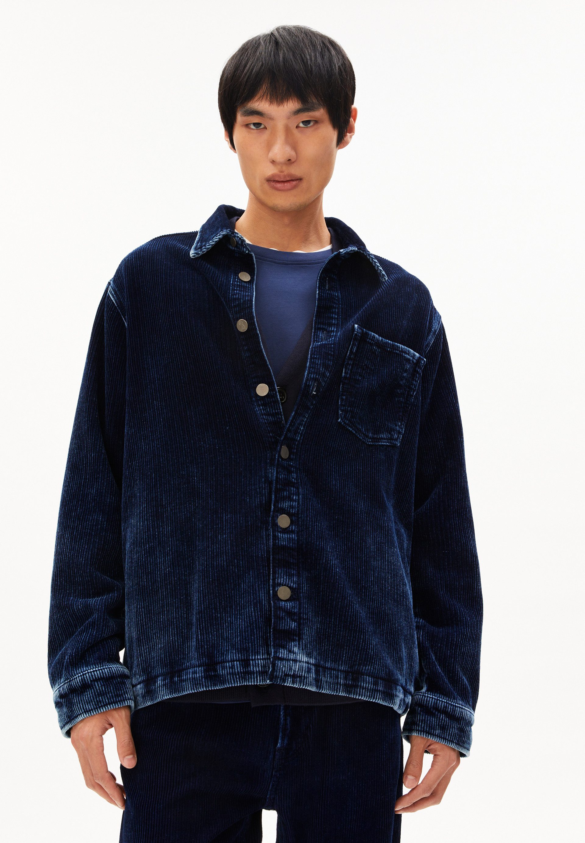 Armedangels Hemdjacke YUNAAI INDIGO CORD Overshirt aus Bio-Baumwolle Relaxed Fit