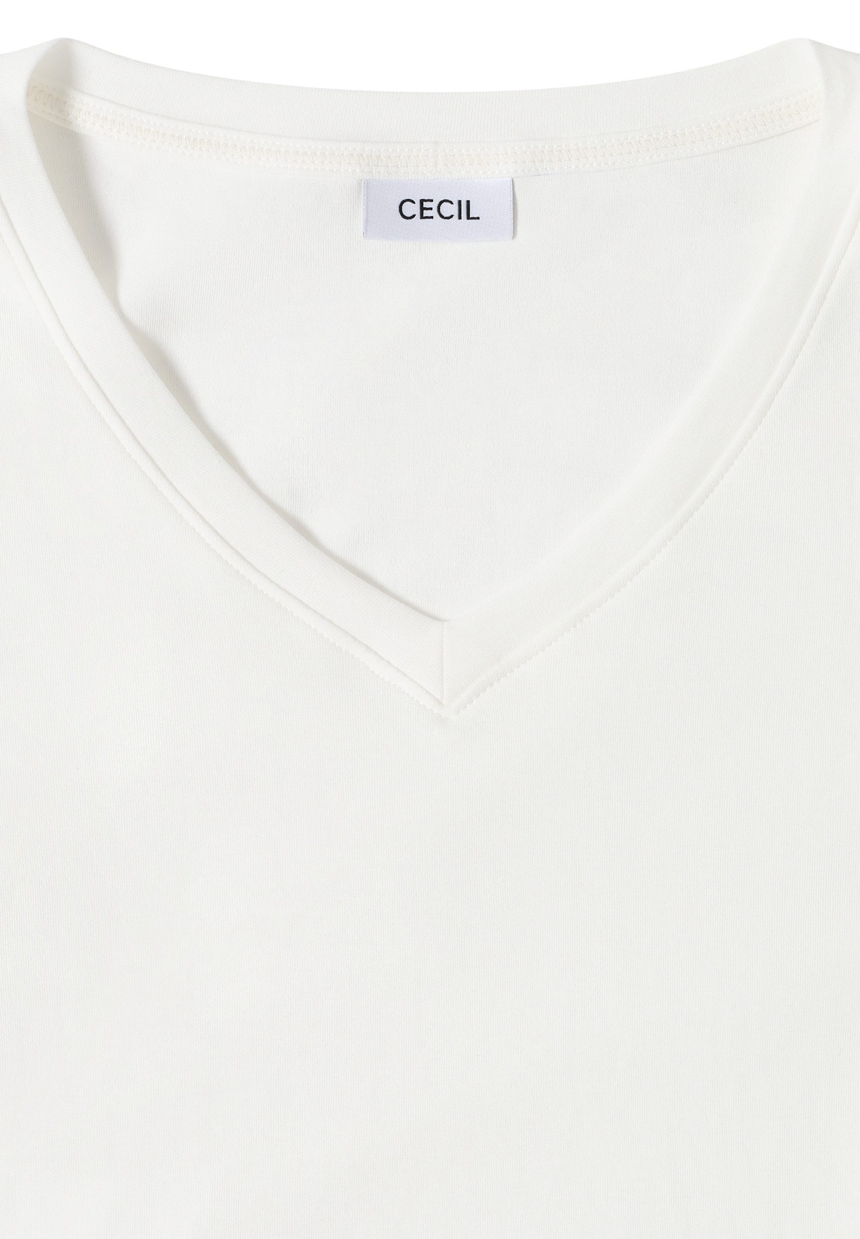 CECIL T-Shirt - Basic Blusenshirt mit 3/4-Arm und V-Ausschnitt günstig online kaufen