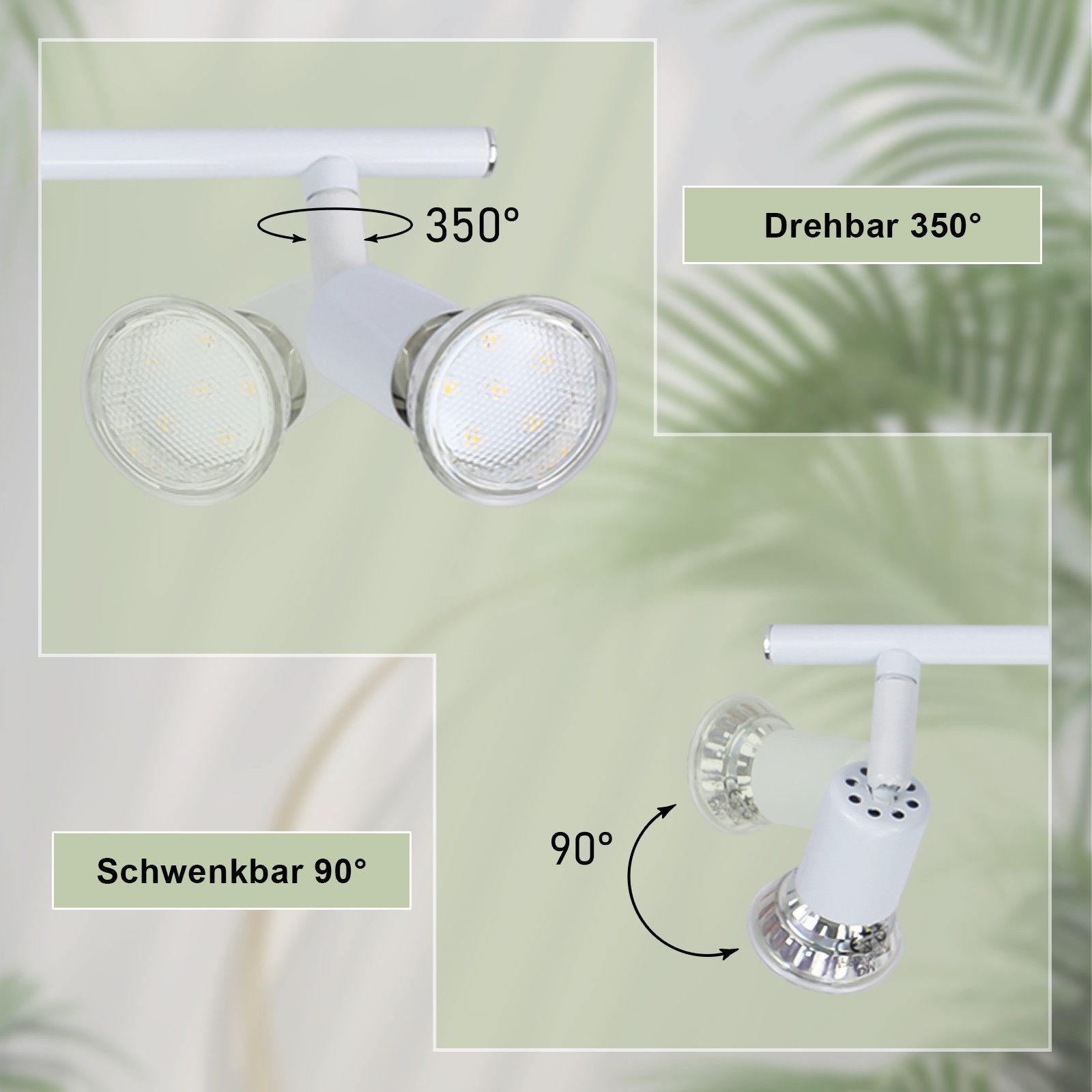 Nettlife LED Deckenstrahler LED Deckenstrahler Schwenkbar GU10 1/2/3/4 Flam günstig online kaufen