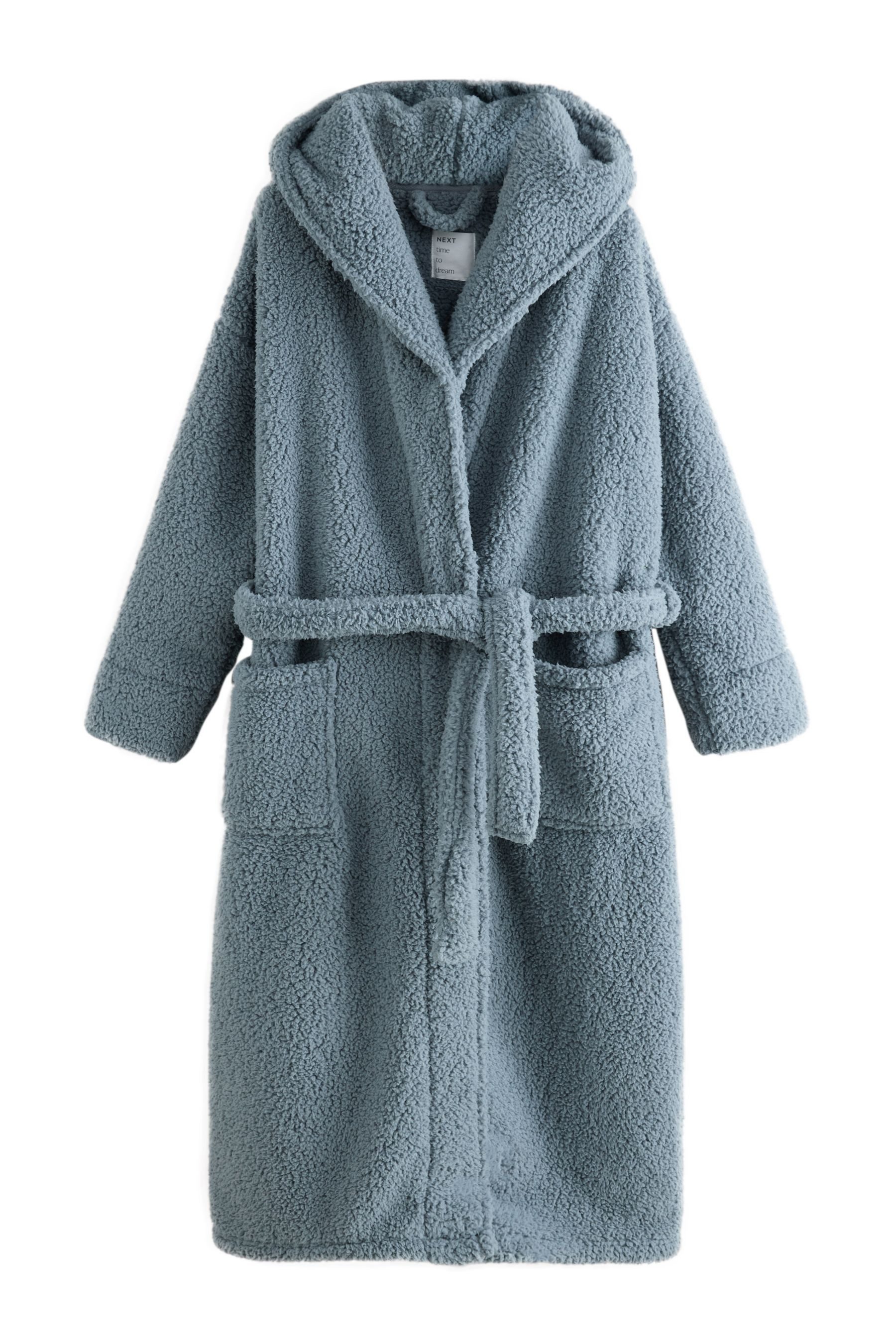 Next Damenbademantel Langer Teddy-Morgenmantel, Polyester (recycelt) günstig online kaufen