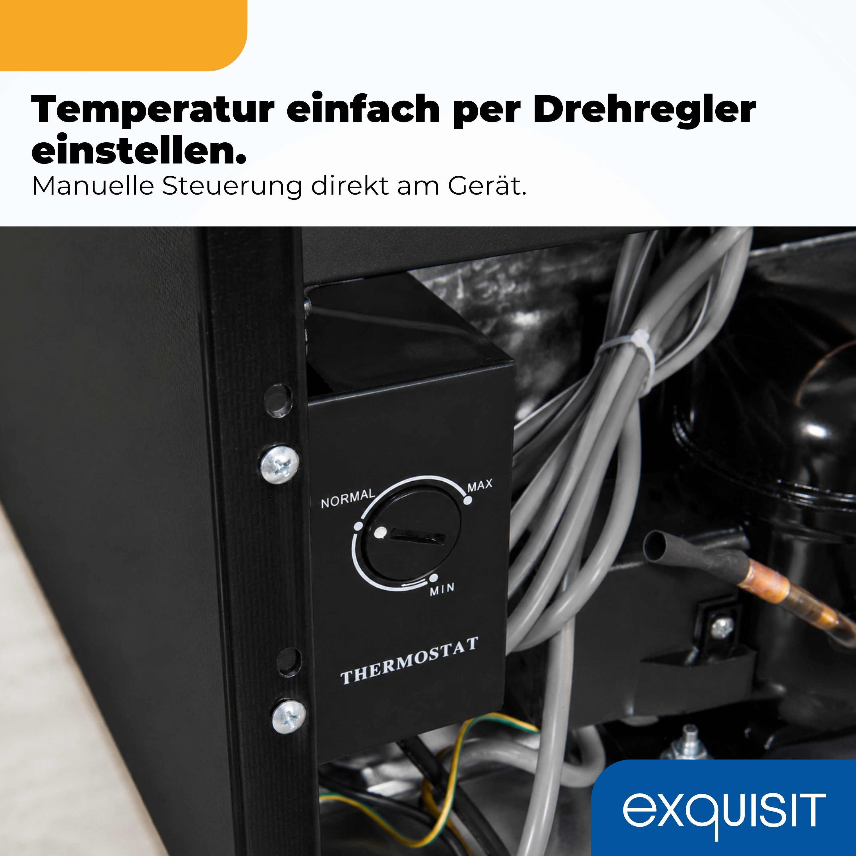exquisit Gefrierschrank GB05-040E, Mini-Gefrierschrank, kompakt und platzsparend, 4-Sterne Gefrieren – Bild 4 von 5