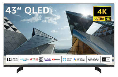 Toshiba 43QL5D63DAY QLED-Fernseher (108 cm/43 Zoll, 4K Ultra HD, Smart TV, HDR Dolby Vision, Triple-Tuner, Sound by Onkyo - Inkl. 6 Monate HD)