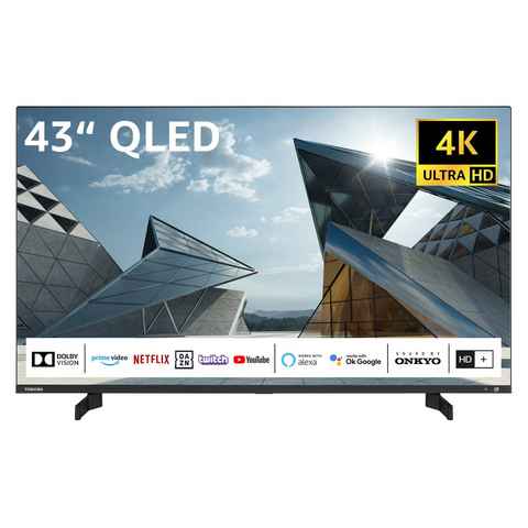 Toshiba 43QL5D63DAY QLED-Fernseher (108 cm/43 Zoll, 4K Ultra HD, Smart TV, HDR Dolby Vision, Triple-Tuner, Sound by Onkyo - Inkl. 6 Monate HD)