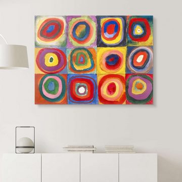 Posterlounge Acrylglasbild Wassily Kandinsky, Quadrate mit konzentrischen Ringen, Wohnzimmer Malerei