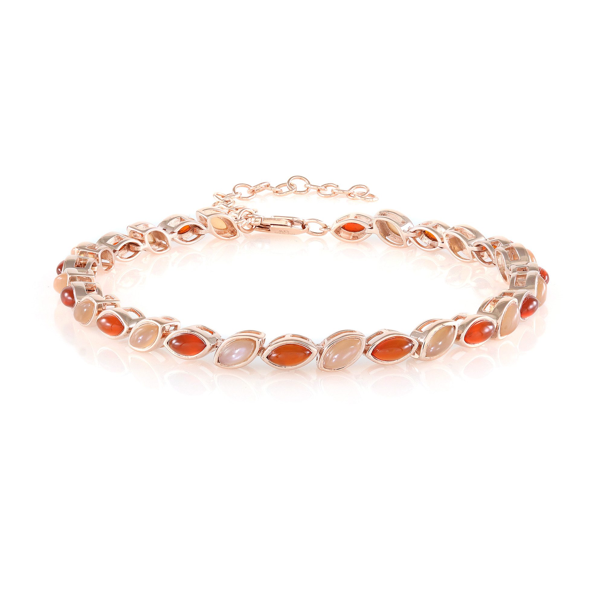 Cavill Silberarmband Karneol & Pfirsichmondstein Silberarmband (1-tlg)