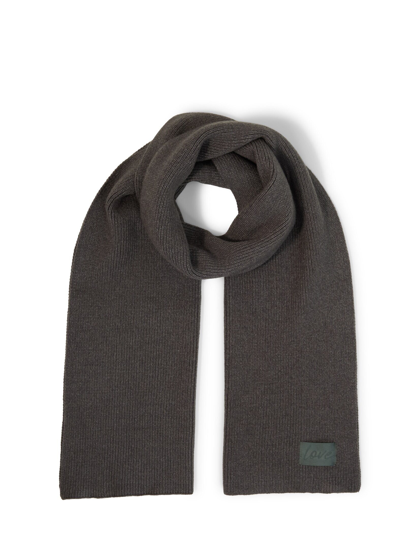TOM TAILOR Strickschal Accessoire, Strickschal mit Badge