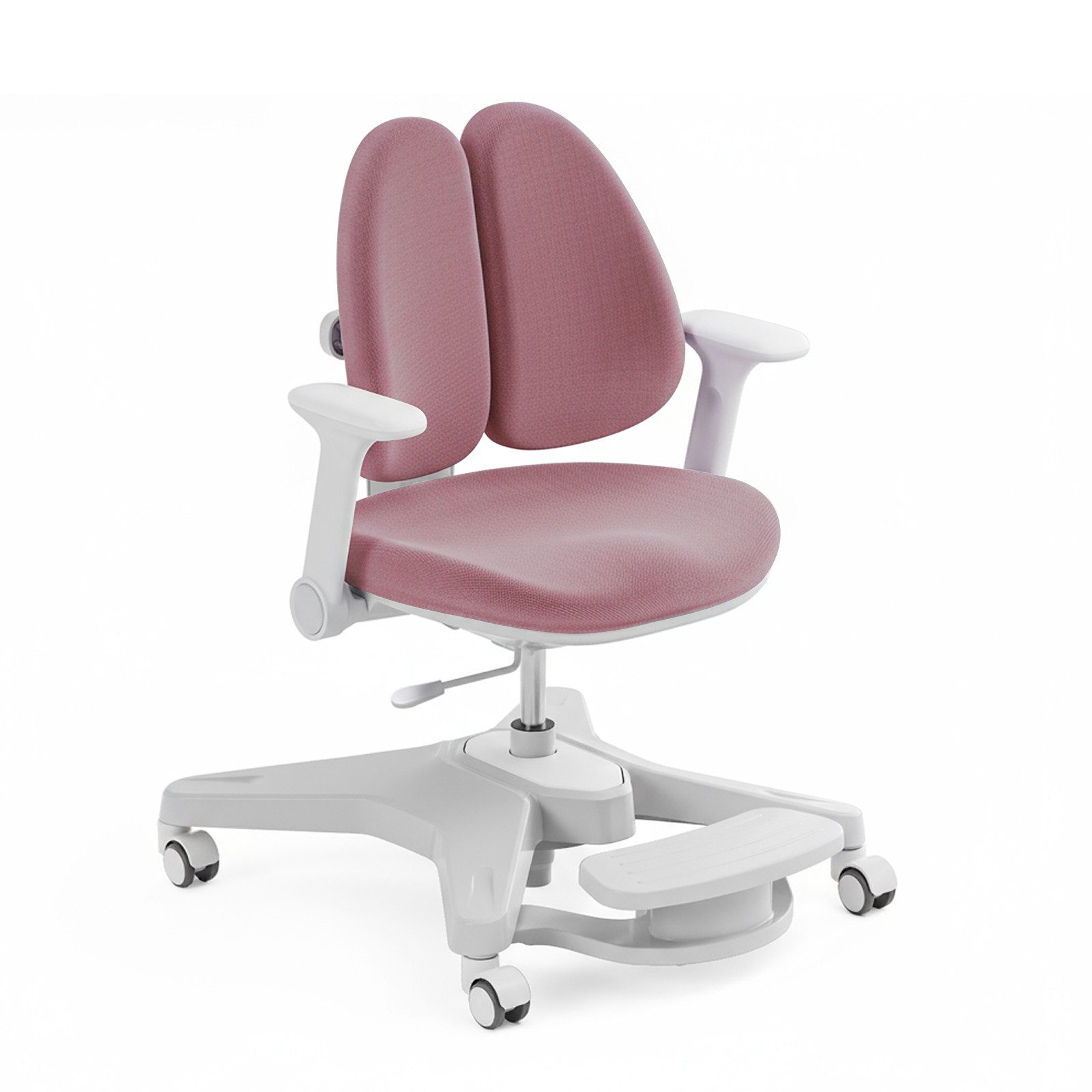 HOKO Kinderstuhl Höhenverstellbarer, mitwachsender Kinder Stuhl (Ergo Study Kid Kinder Schreibtisch Stuhl; Sitz und Rücken separat verstellbar. Ergonomisches Sitzen für Kinder, 1 St), Ergonomischer Kinderstuhl mit Fußstütze und selbstsperrenden Rollen