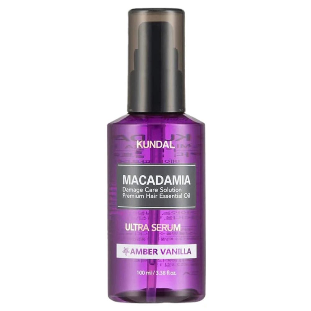 KUNDAL Haarshampoo KUNDAL, Macadamia Hair Serum, Amber Vanilla - 100ml, Leichtes Haaröl-Serum mit Macadamiaöl und Amber-Vanille-Duft