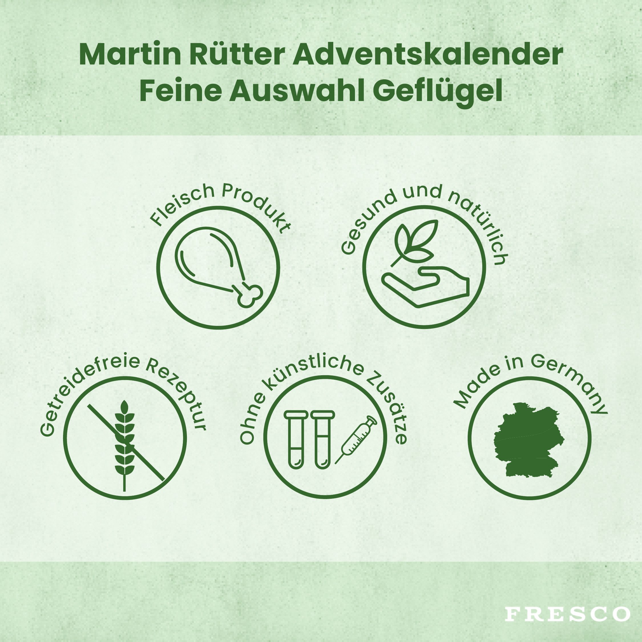 Fresco Dog Hunde-Adventskalender Martin Rütter Adventskalender 2026 für Hunde (Packung), Getreidefrei, viele Sorten & hoher Fleischanteil