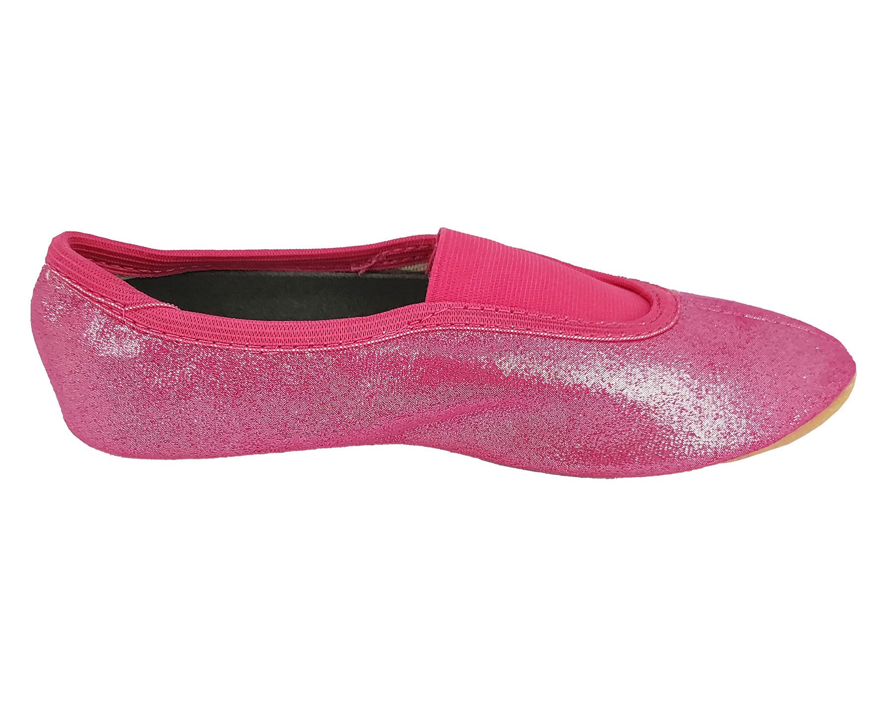 Beck Schläppchen Chic mit Ristgummi, Glanzsatin Gymnastikschuh Mit Ristgummi