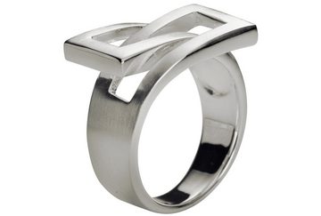SILBERMOOS Silberring Ring "Ineinander umschlungen", 925 Sterling Silber