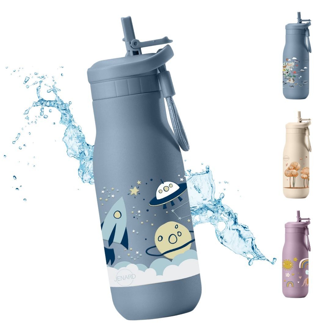 JENARD Trinkflasche JENARD Trinkflasche Kinder Edelstahl doppelwandig auslaufsicher, doppelwandig, auslaufsicher, BPA-frei, isolierend, robust