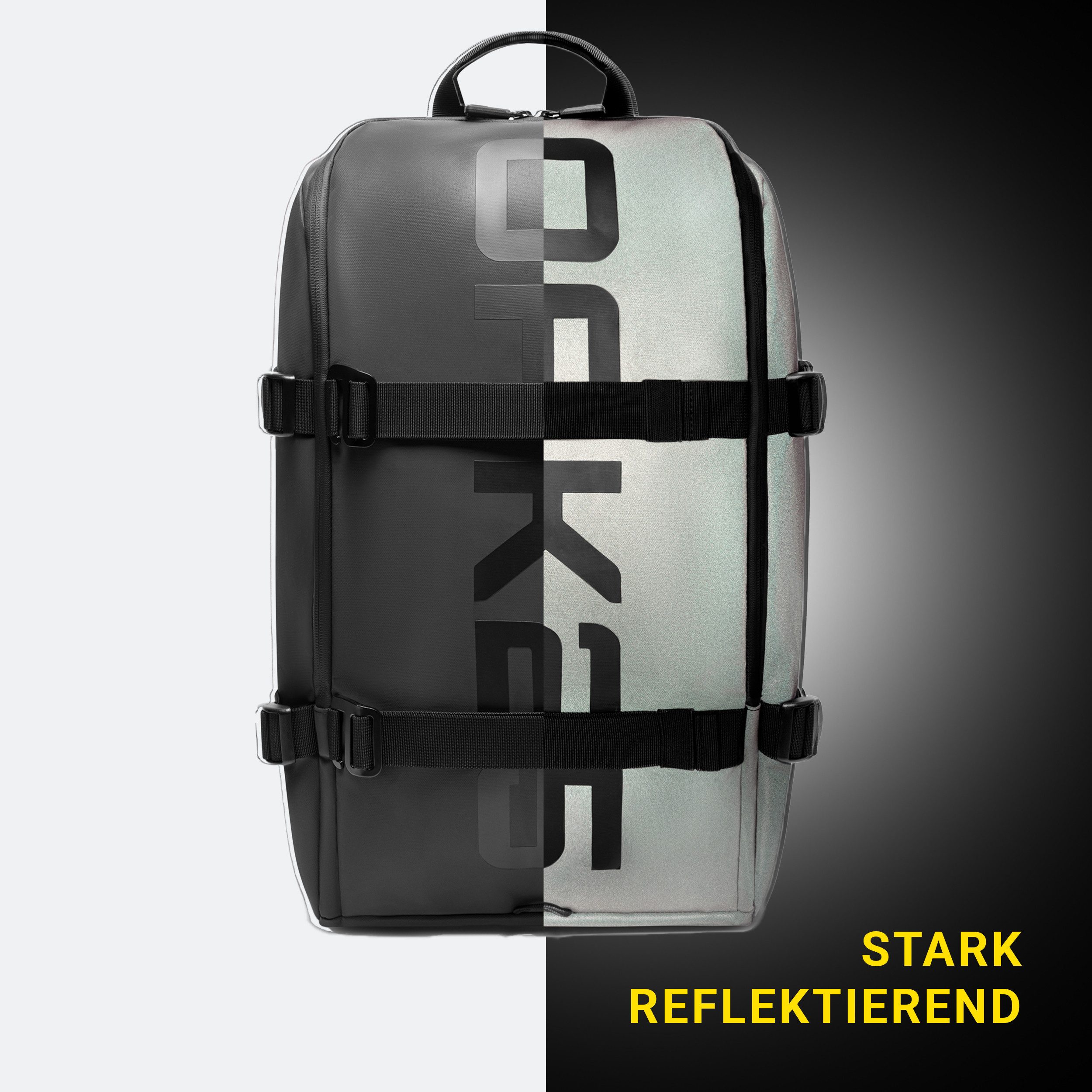 OAK25 Cityrucksack Luminite Daybag Tagesrucksack reflektierend (1-tlg), Großer Tagesrucksack mit Laptopfach, wasserabweisend