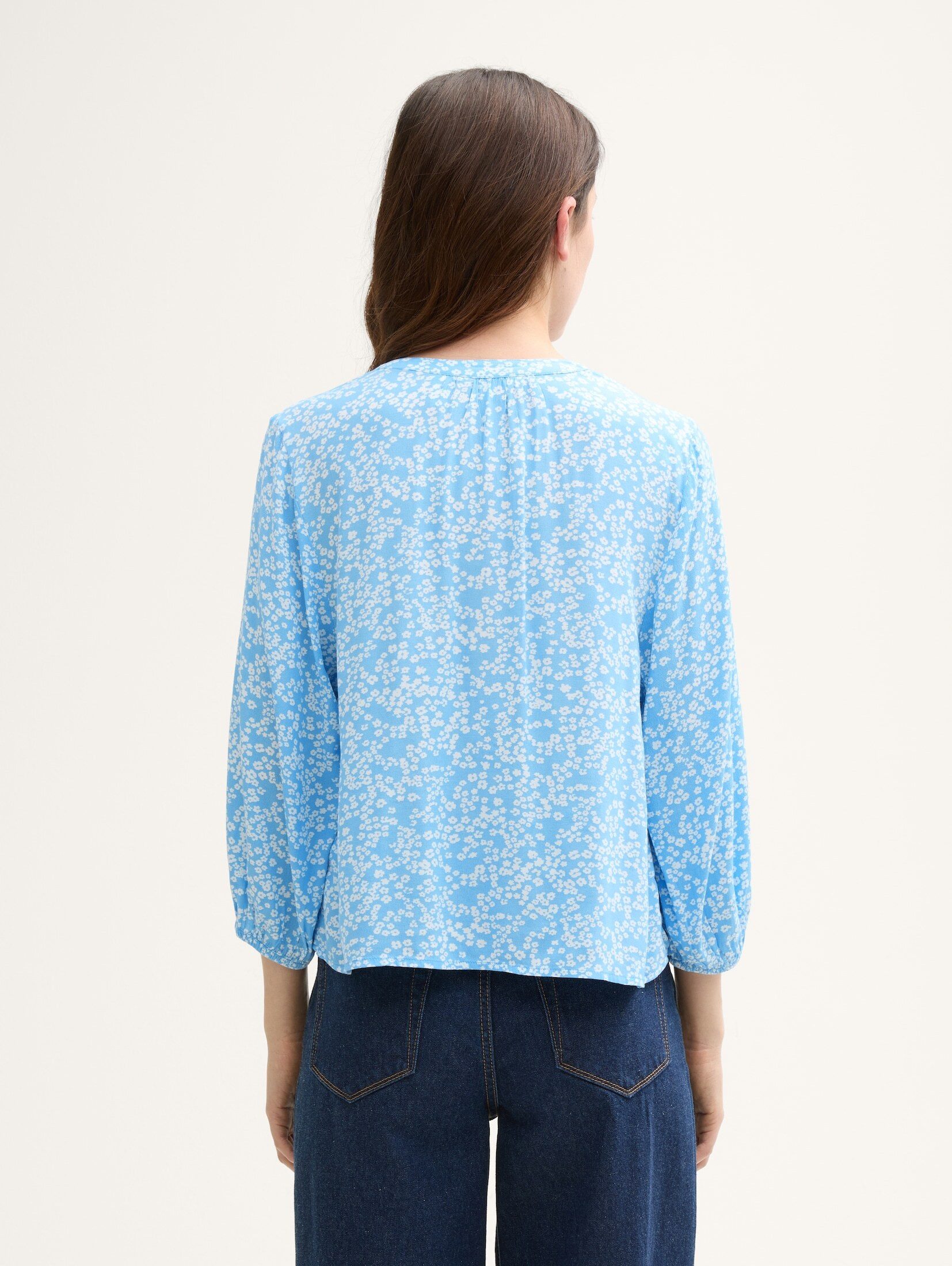 TOM TAILOR Denim Langarmbluse Blusen & Shirts Loose Fit Bluse aus Viskose