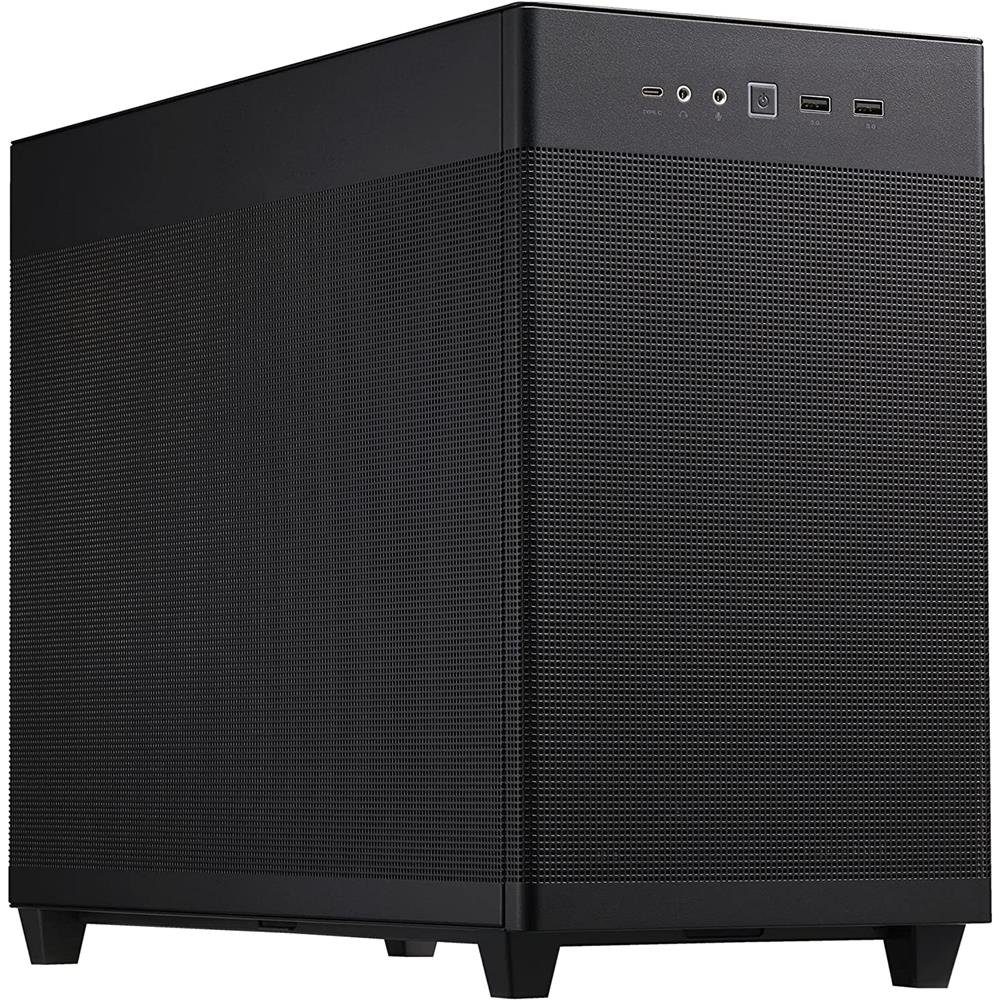 Asus PC-Gehäuse Prime AP201, MicroATX, Schwarz, Mesh-Design, unterstützt ATX-Netzteile