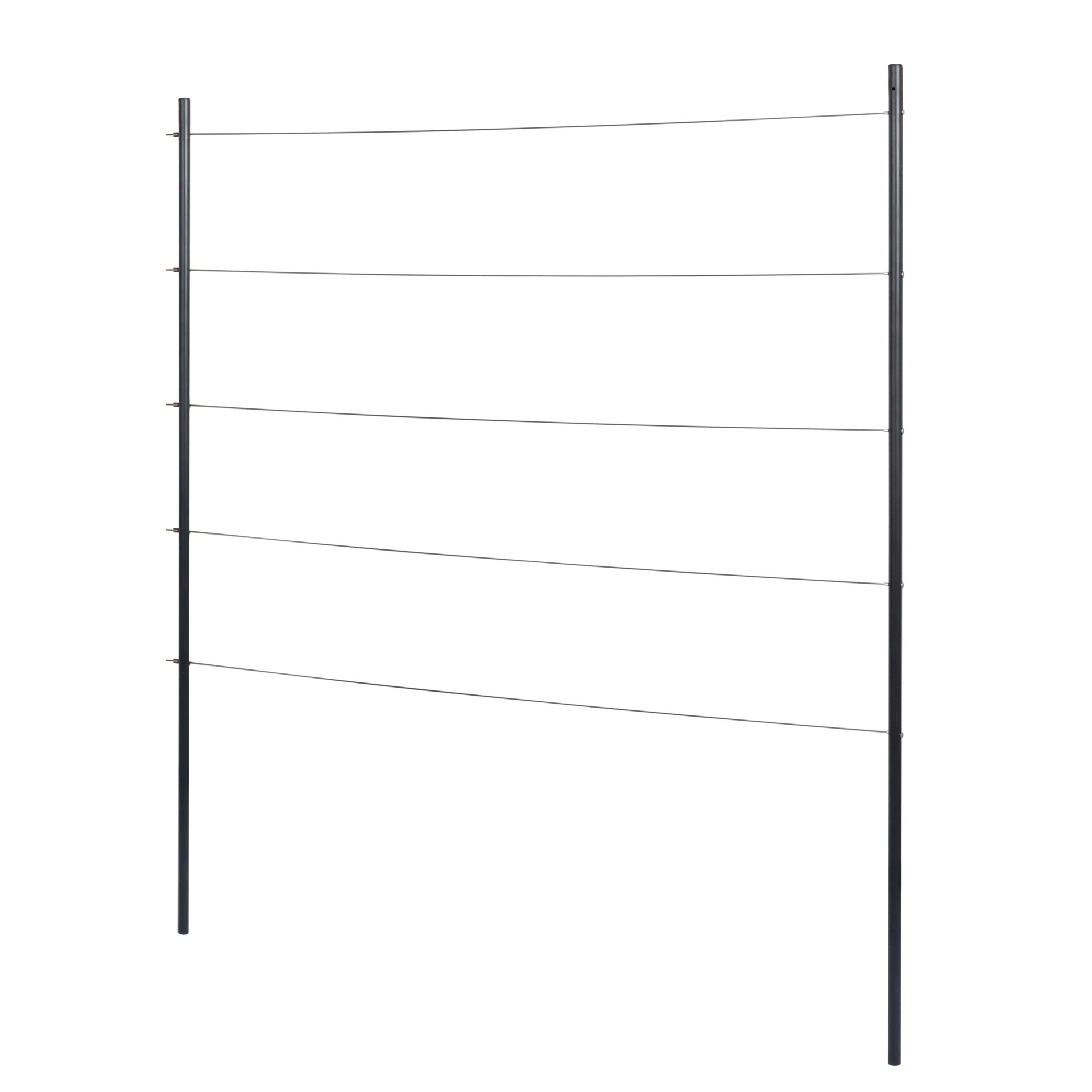 Windhager Rankhilfe mit Edelstahlseil in dezenter Optik, Pflanzenstütze, langlebig und robust, 100 x 118 cm