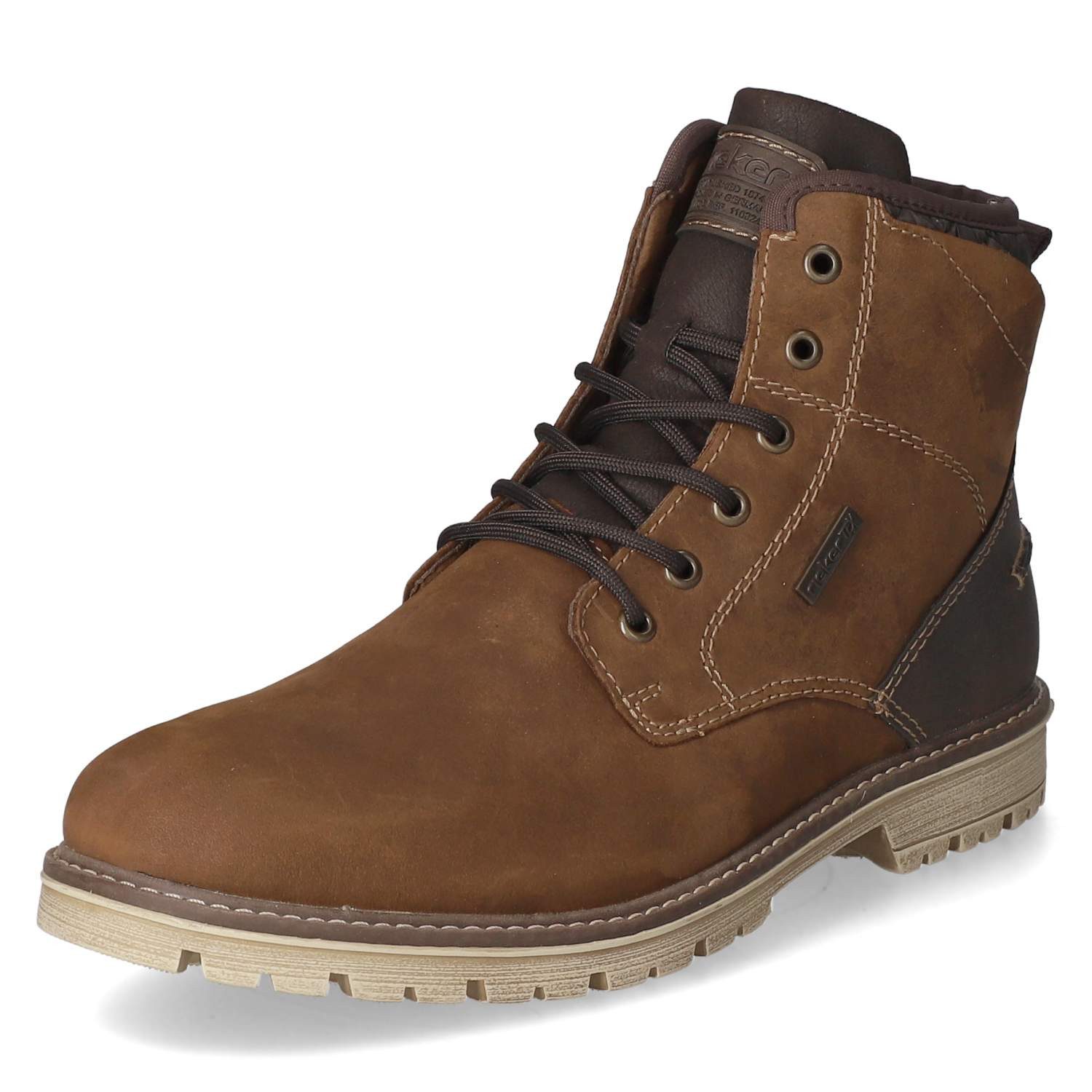 Rieker Rieker F3614-25 Herren Leder und Synthetik brown Schnürstiefel
