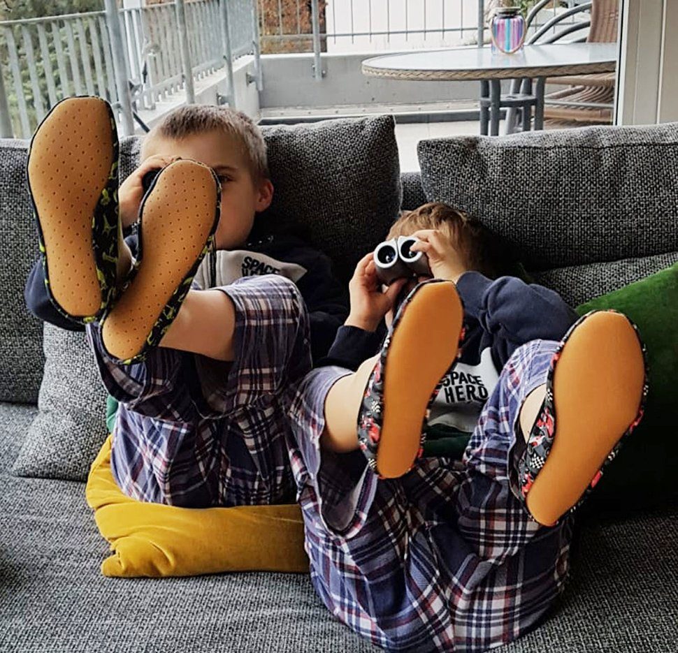 Beck Schläppchen Monster mit atmungaktiver Sohle Gymnastikschuh (bis Gr. 38 erhältlich, rundum atmungsaktiv) perfekt gegen Schwitzefüße – Bild 3 von 5