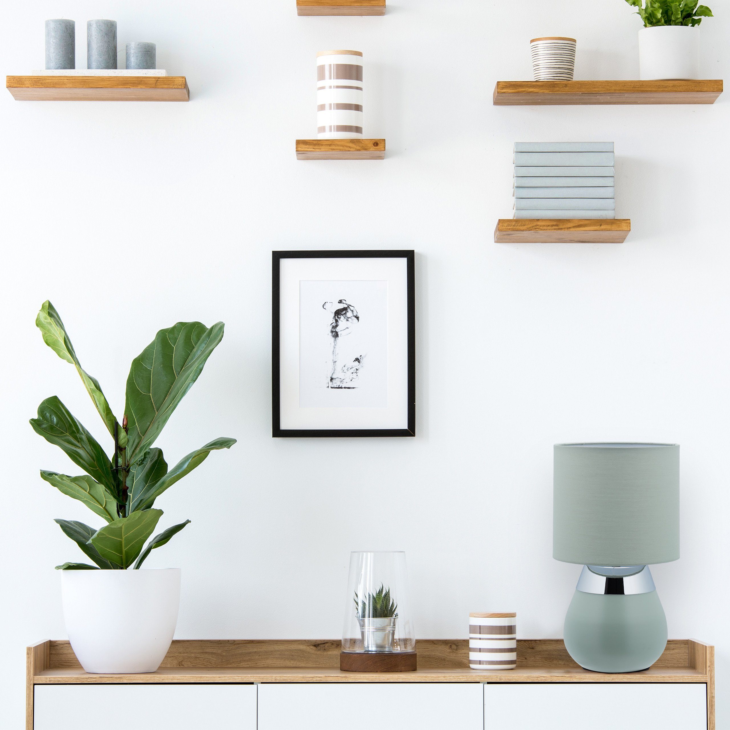 relaxdays Tischleuchte Nachttischlampe Touch in Grün günstig online kaufen